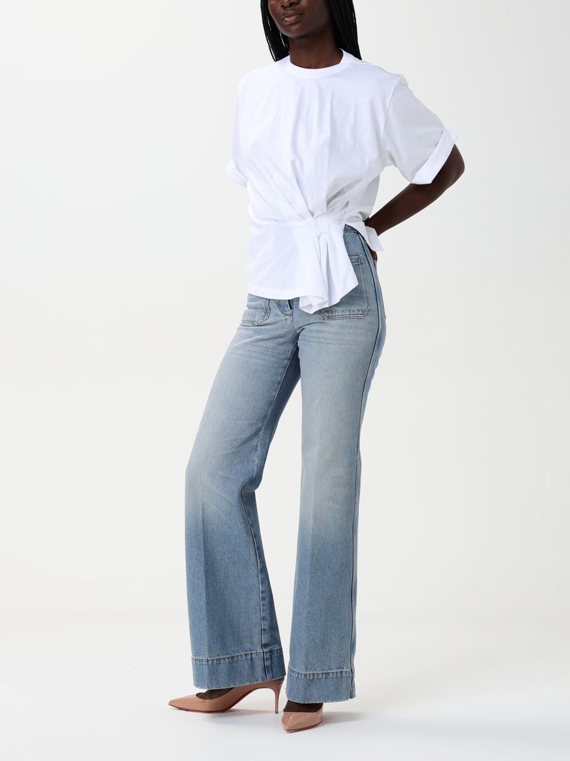 VICTORIA VICTORIA BECKHAM JEANS: Jeans Victoria Victoria Beckham in denim , Blue - Img 2