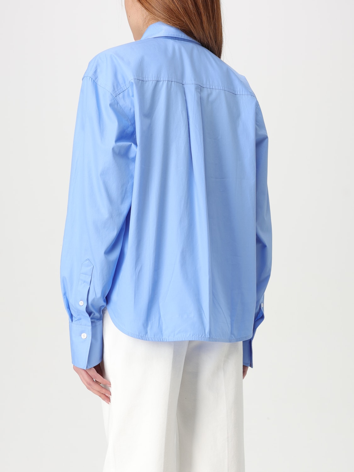 VICTORIA VICTORIA BECKHAM CAMICIA: Camicia classica Victoria Victoria Beckham in cotone organico, Blue - Img 3