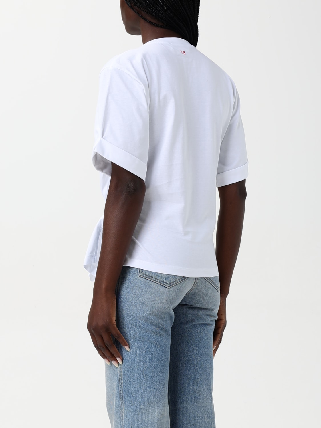VICTORIA VICTORIA BECKHAM T-SHIRT: T-shirt drappeggiata Victoria Victoria Beckham, Bianco - Img 3