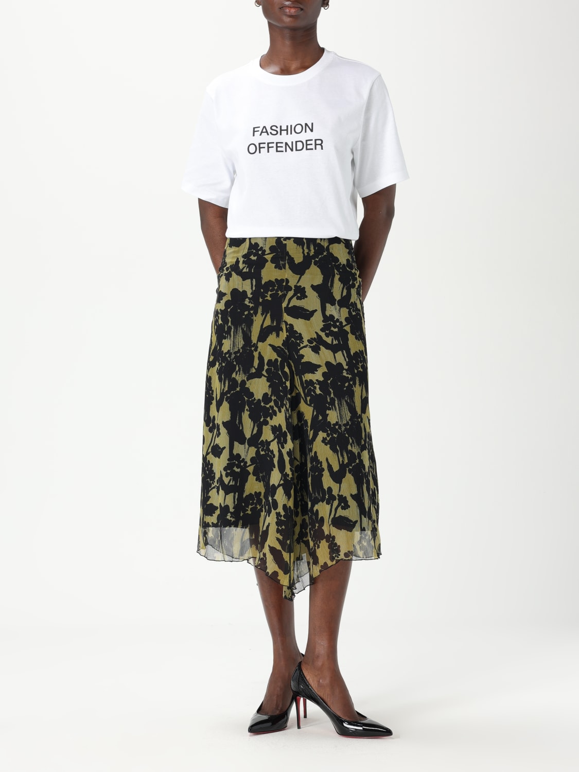 VICTORIA VICTORIA BECKHAM T-SHIRT: T-shirt stampata Victoria Victoria Beckham, Bianco - Img 2