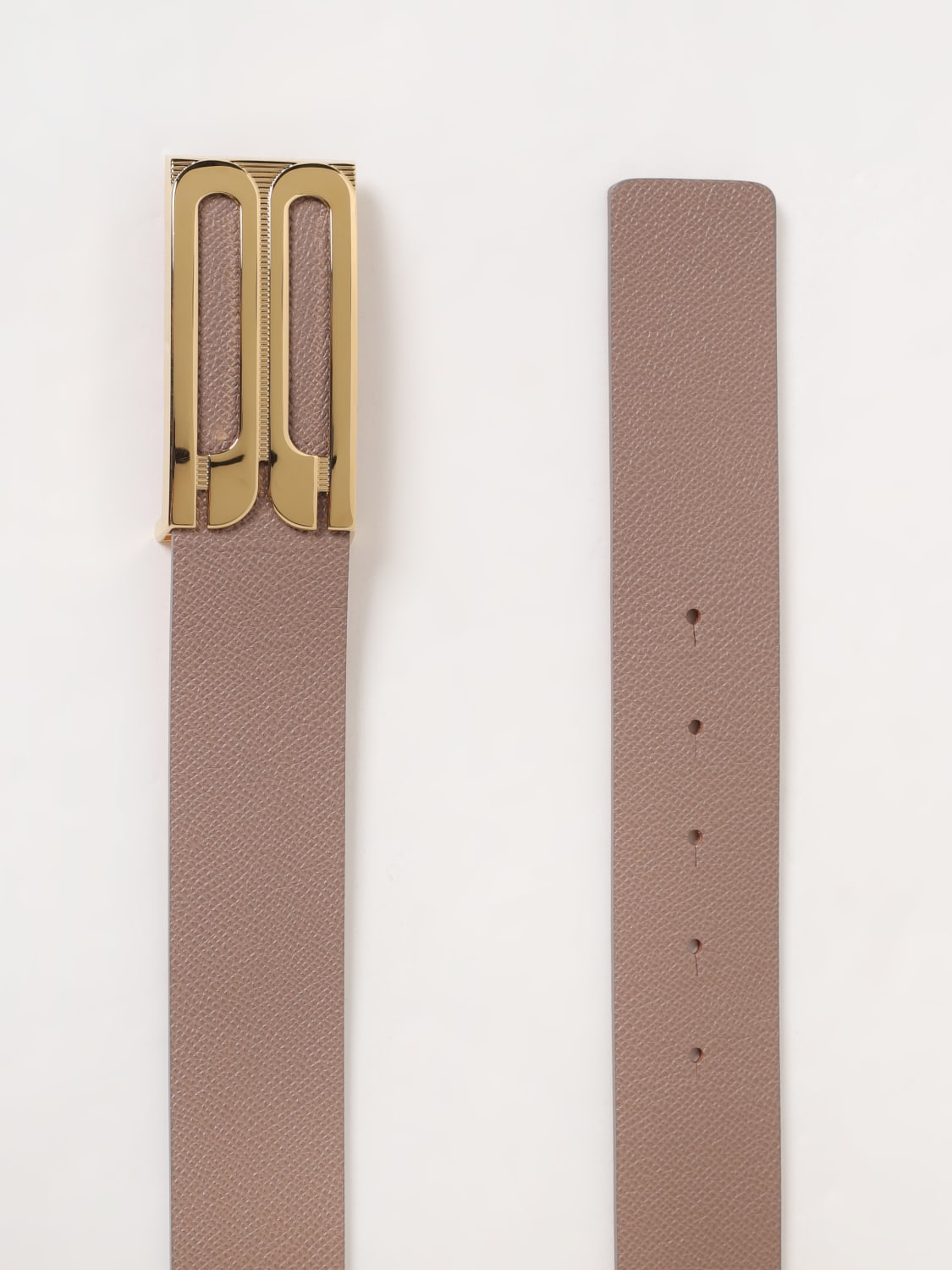 VICTORIA VICTORIA BECKHAM CINTURA: Cintura Jumbo Frame Victoria Victoria Beckham in pelle a grana , Grigio - Img 3