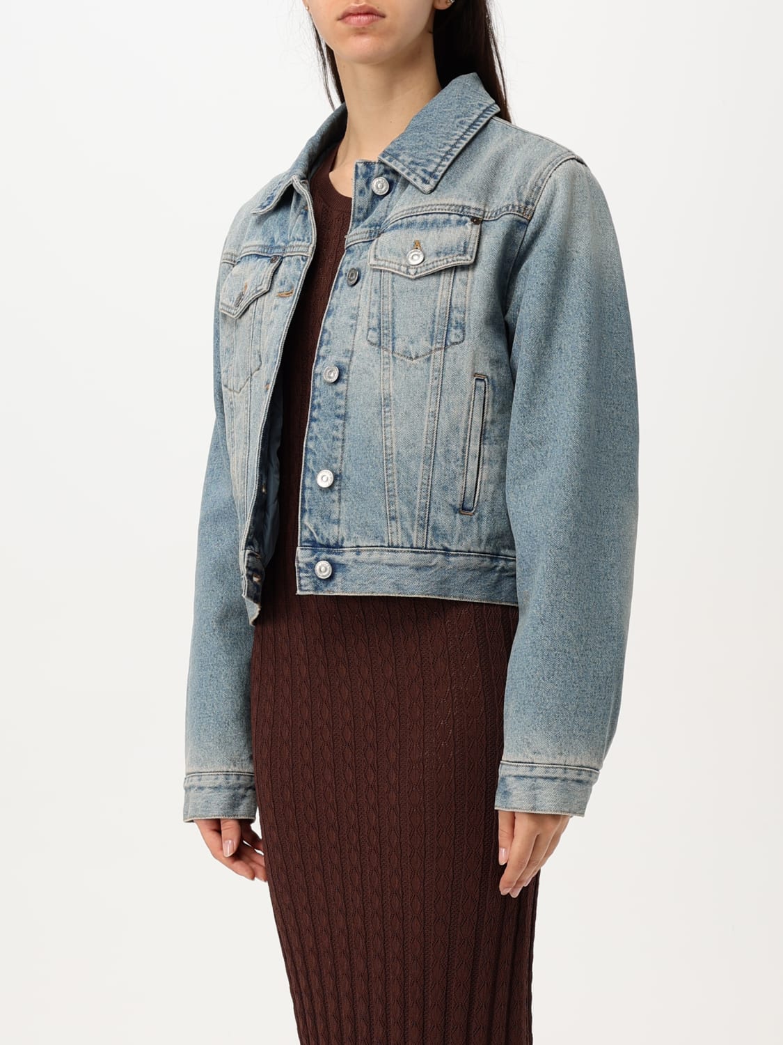 VICTORIA VICTORIA BECKHAM GIACCA: Giacca di jeans Victoria Victoria Beckham, Blue - Img 3