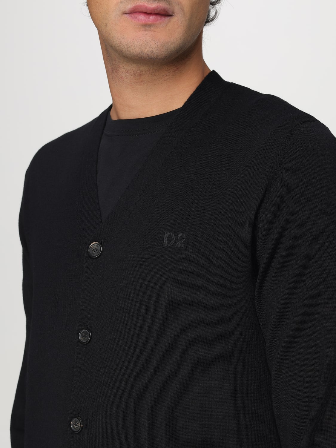 DSQUARED2 SWEATER: Cardigan men Dsquared2, Black - Img 4