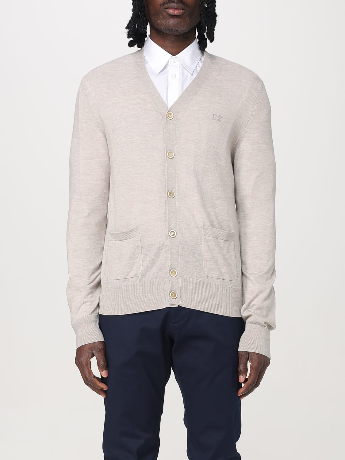DSQUARED2 SWEATER: Cardigan men Dsquared2, Beige - Img 1