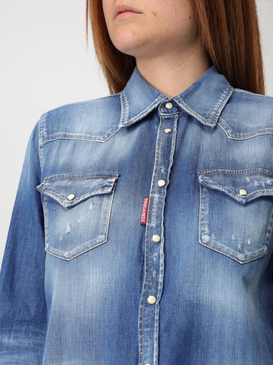 DSQUARED2 CHEMISE: Chemise femme Dsquared2, Denim - Img 4