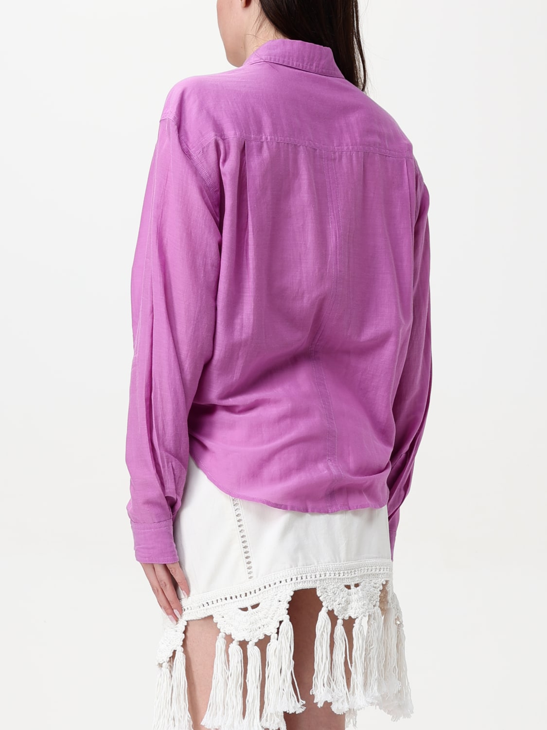 ISABEL MARANT ETOILE CAMICIA: Camicia Isabel Marant Etoile in misto cotone , Rosa - Img 3