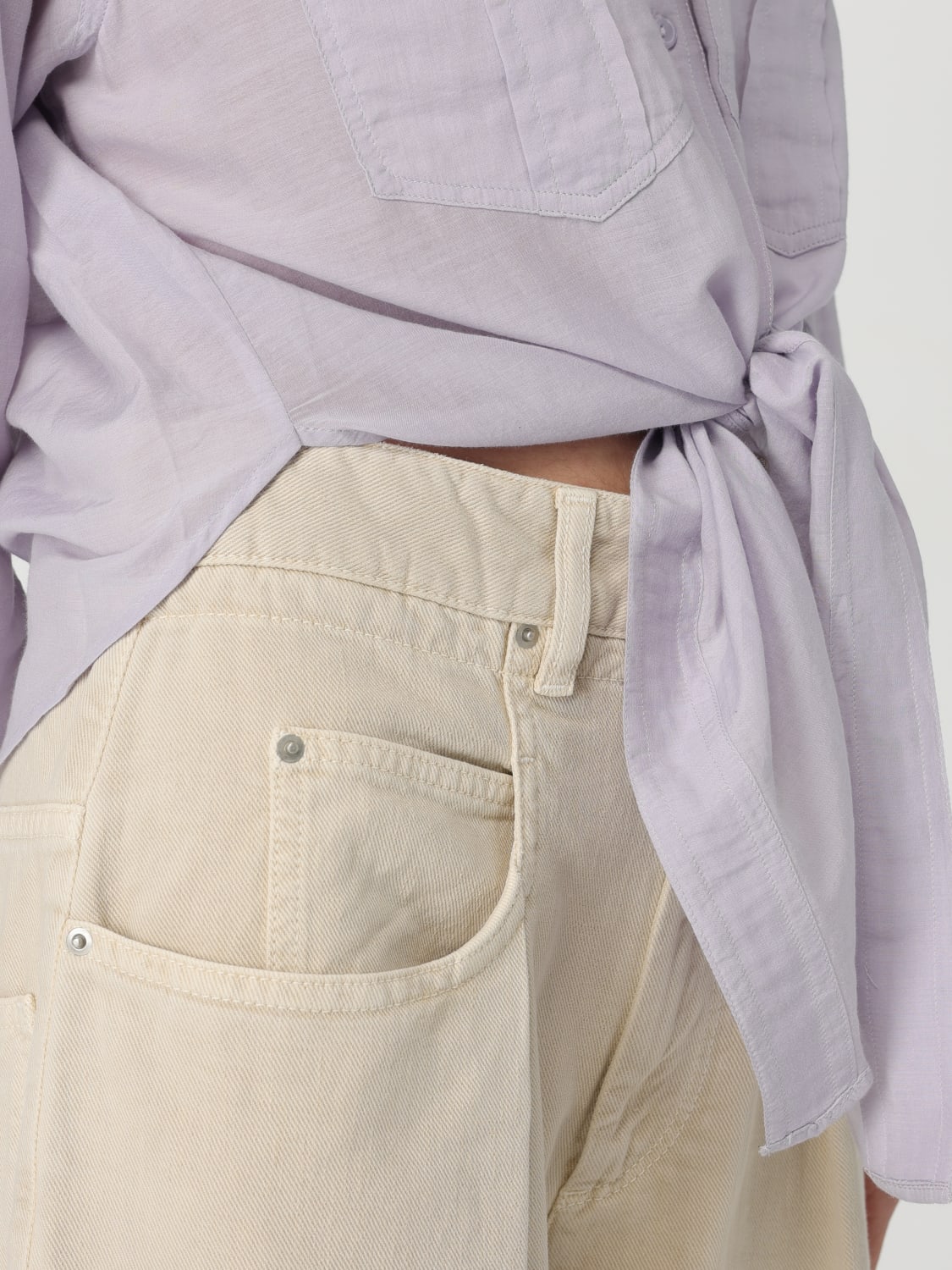 ISABEL MARANT ETOILE CAMICIA: Camicia Isabel Marant Etoile in misto cotone , Viola - Img 3