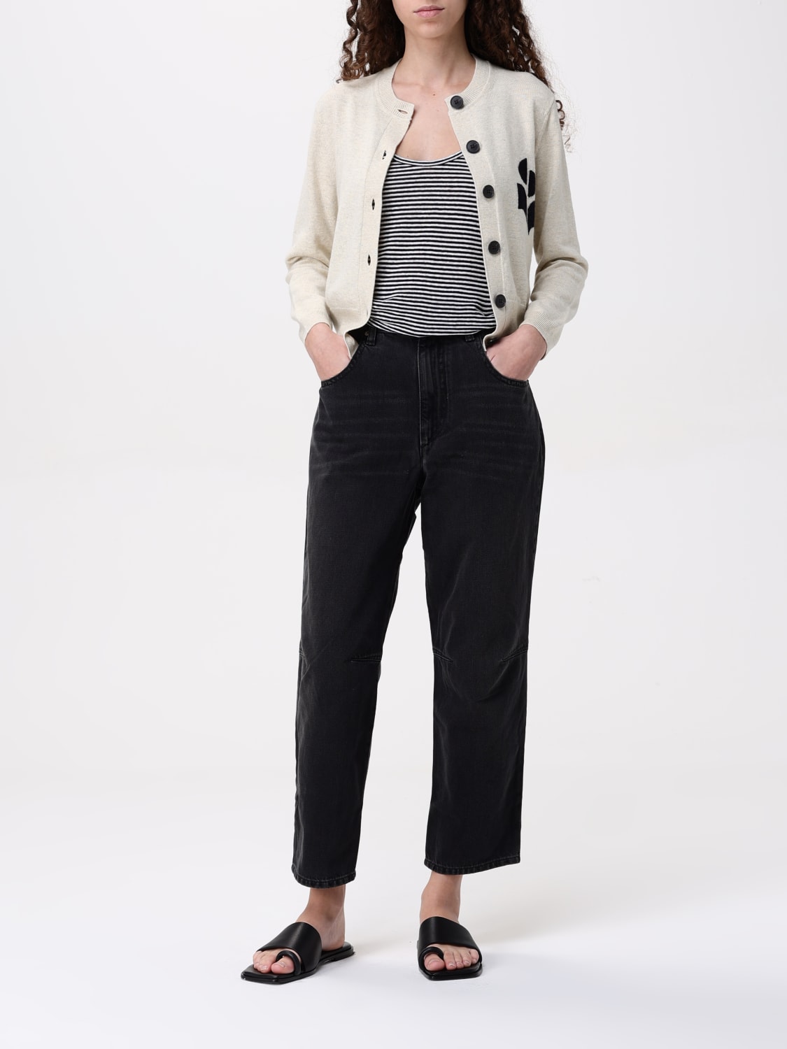 デニム・ジーパン ISABEL MARANT ETOILE Woman Jeans Black PA0525FAC1H01E 02FK デニム・ジーパン ISABEL MARANT ETOILE Woman Jeans Black