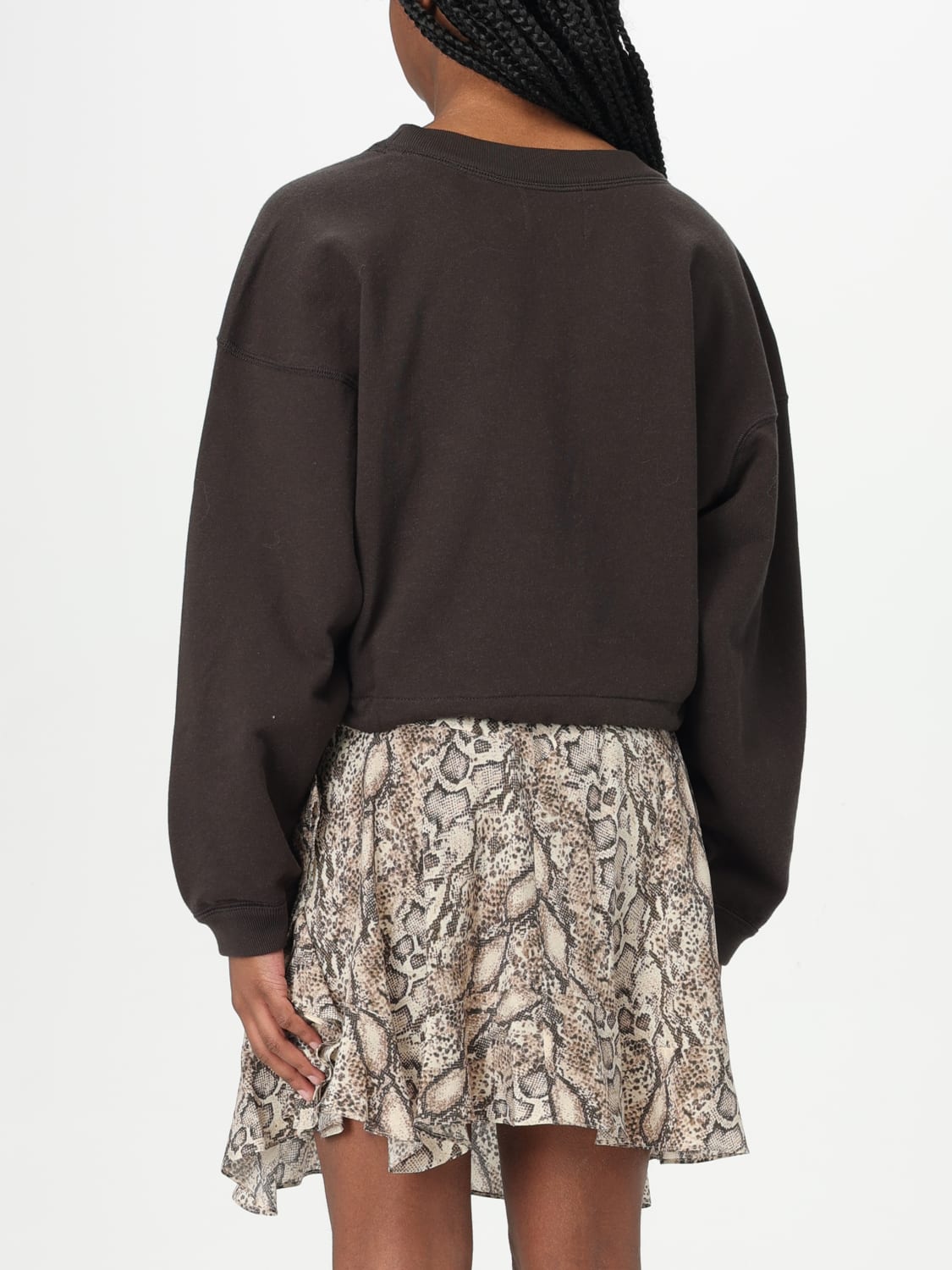 ISABEL MARANT ETOILE FELPA: Felpa in misto cotone con logo Isabel Marant Etoile, Nero - Img 3