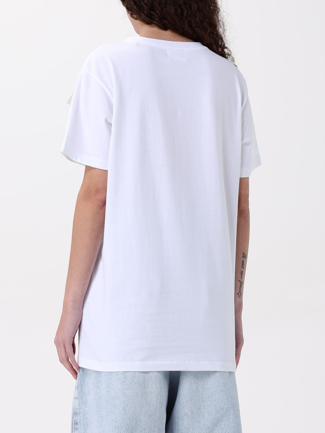 ISABEL MARANT ETOILE T-SHIRT: T-shirt in cotone con logo ricamato Isabel Marant Etoile, Bianco - Img 3