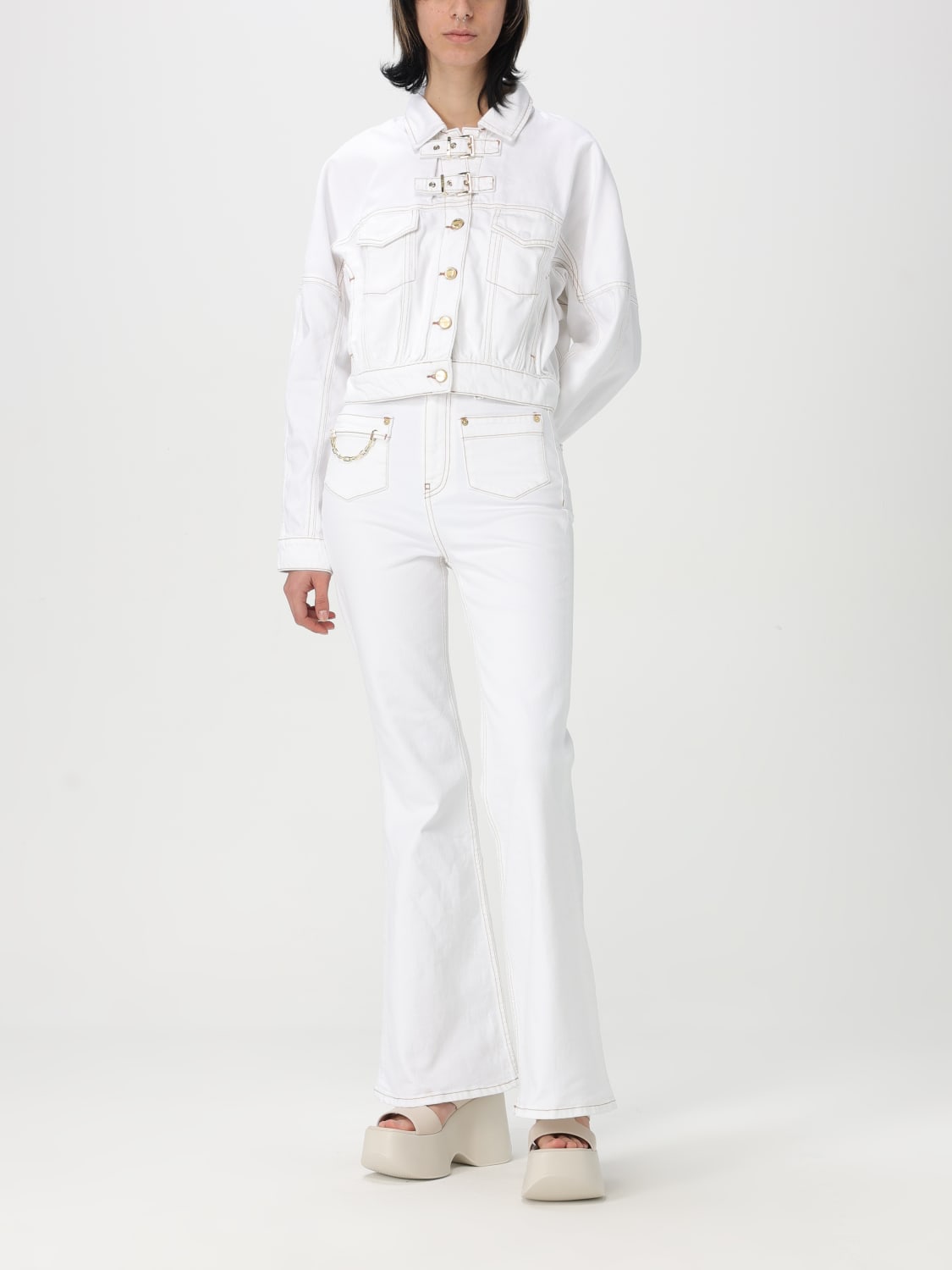 デニム・ジーパン GANNI Woman Jeans White J1659 151 GANNI: Jeans woman - White | Ganni jeans J1659 online at