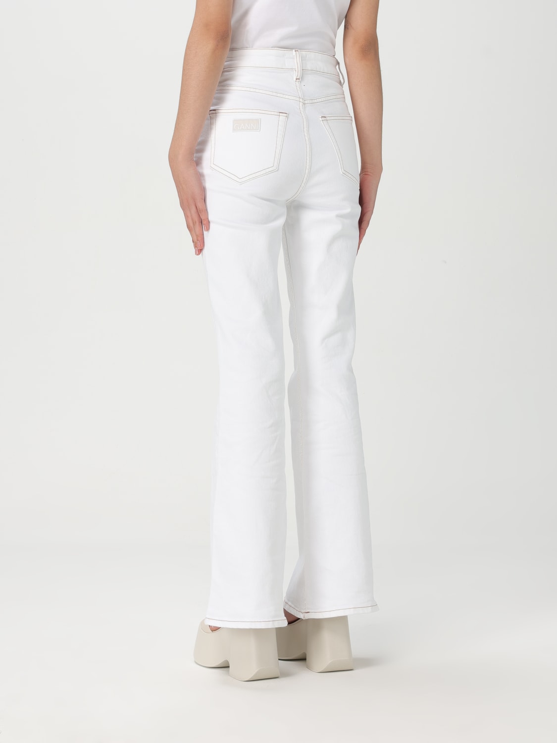 デニム・ジーパン GANNI Woman Jeans White J1659 151 GANNI: Jeans woman - White | Ganni jeans J1659 online at