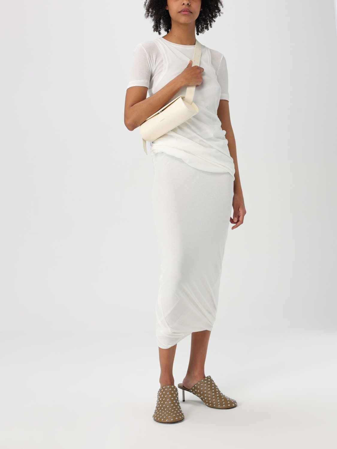 JIL SANDER GONNA: Gonna Jil Sander in maglia , Bianco - Img 2