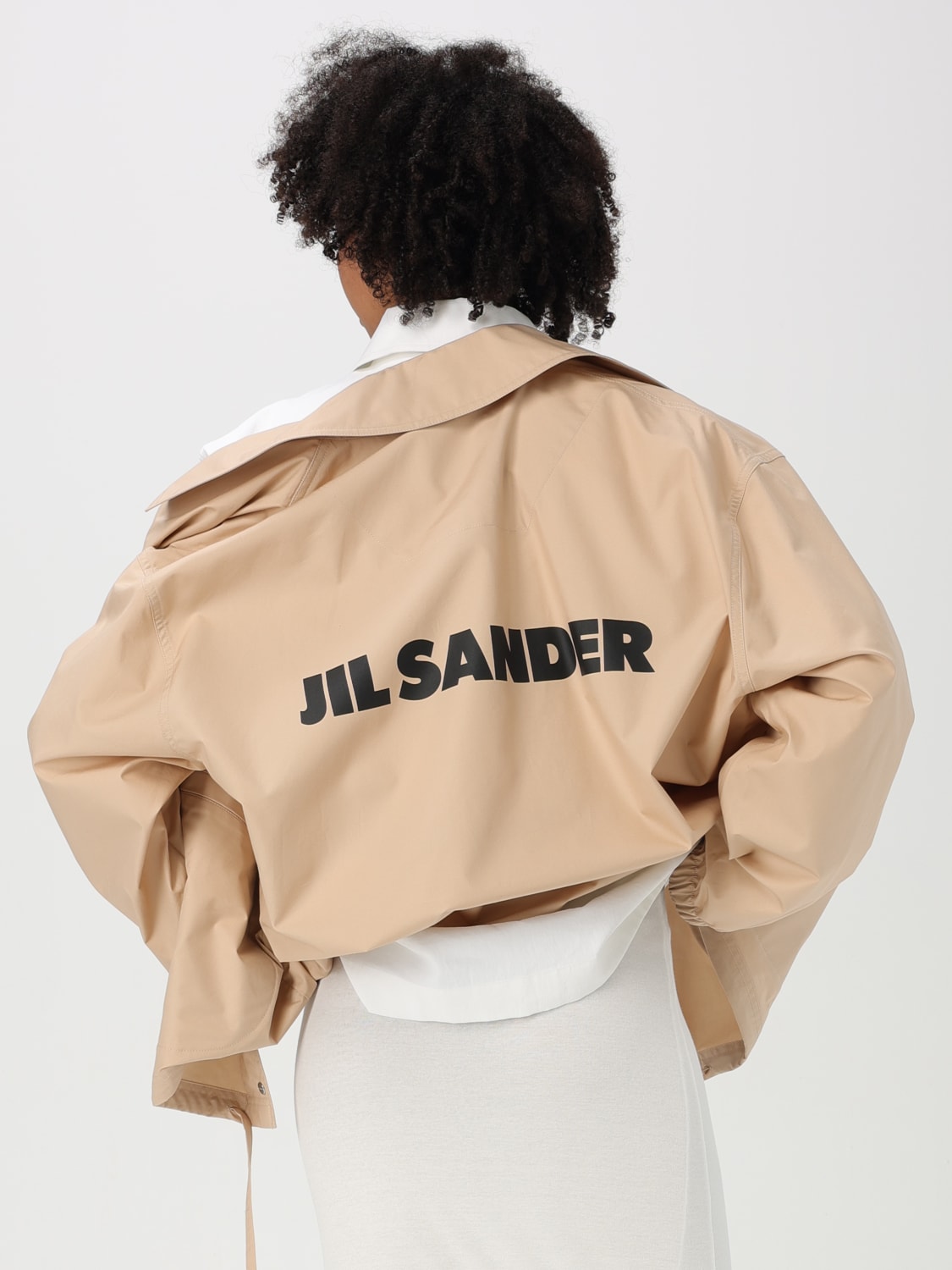 ジャケット JIL SANDER Women Outer J04AM0001J45026236 Beige Jil Sander logo-embellished virgin-wool Jacket | Neutrals