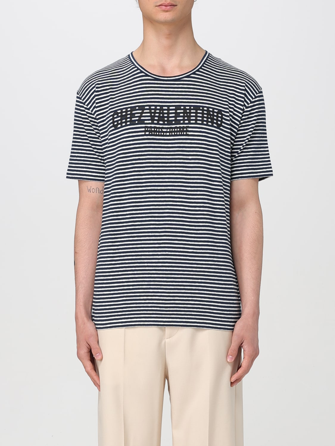 VALENTINO｜ (6V0MG16S APY RGY / 6V3MG16S APY RGY) VALENTINO: T-shirt men - Indigo | Valentino t-shirt