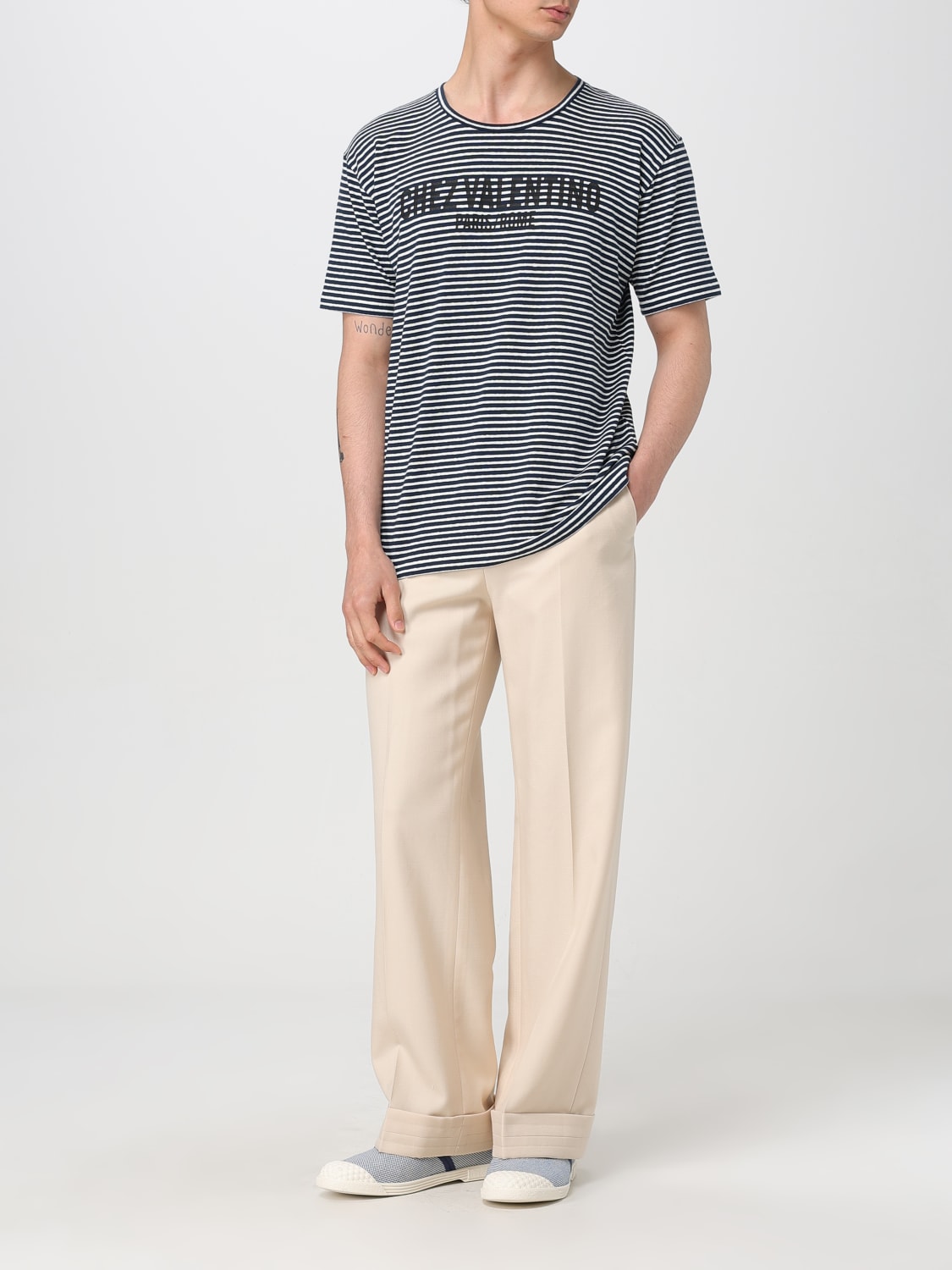 Tシャツ・カットソー VALENTINO TOP (6V3MG16SAPY RGY) VALENTINO: T-shirt men - Indigo | Valentino t-shirt