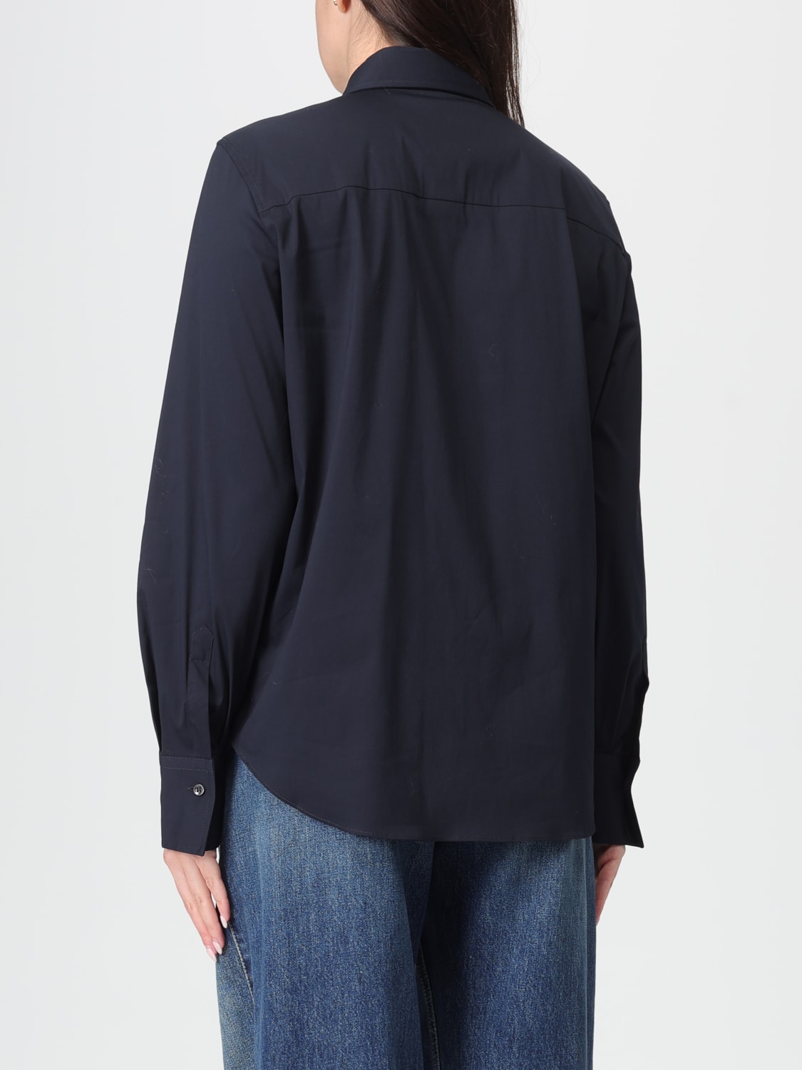 BRUNELLO CUCINELLI HEMDBLUSE: Hemdbluse damen Brunello Cucinelli, Blau - Img 3