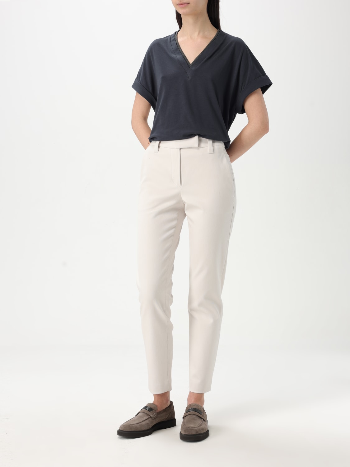 Tシャツ・カットソー BRUNELLO CUCINELLI Woman T-Shirt Blue M0T18BD222 C7186 BRUNELLO CUCINELLI: T-shirt woman - Blue | Brunello