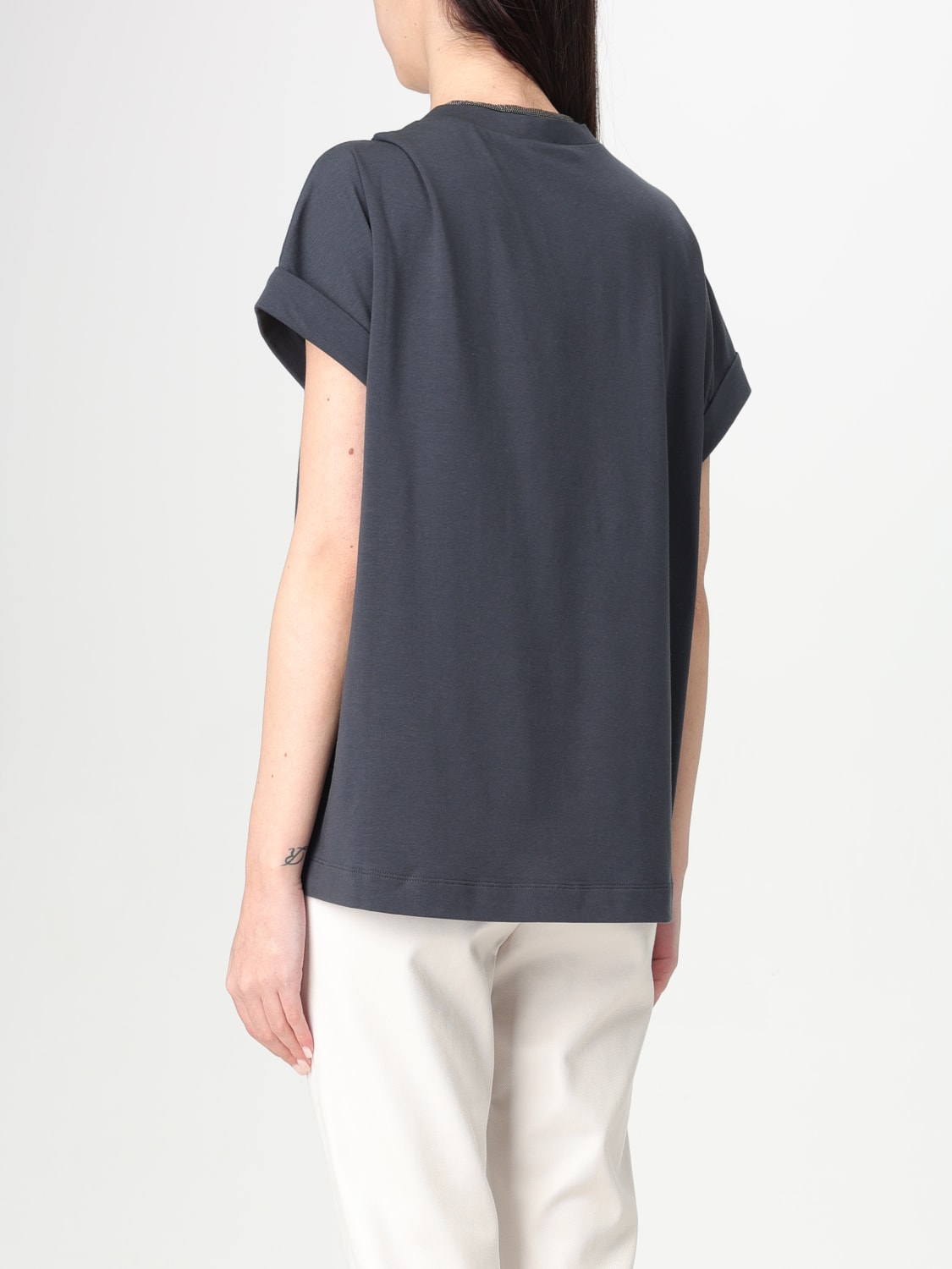 Tシャツ・カットソー BRUNELLO CUCINELLI Woman T-Shirt Blue M0T18BD222 C7186 BRUNELLO CUCINELLI: T-shirt woman - Blue | Brunello
