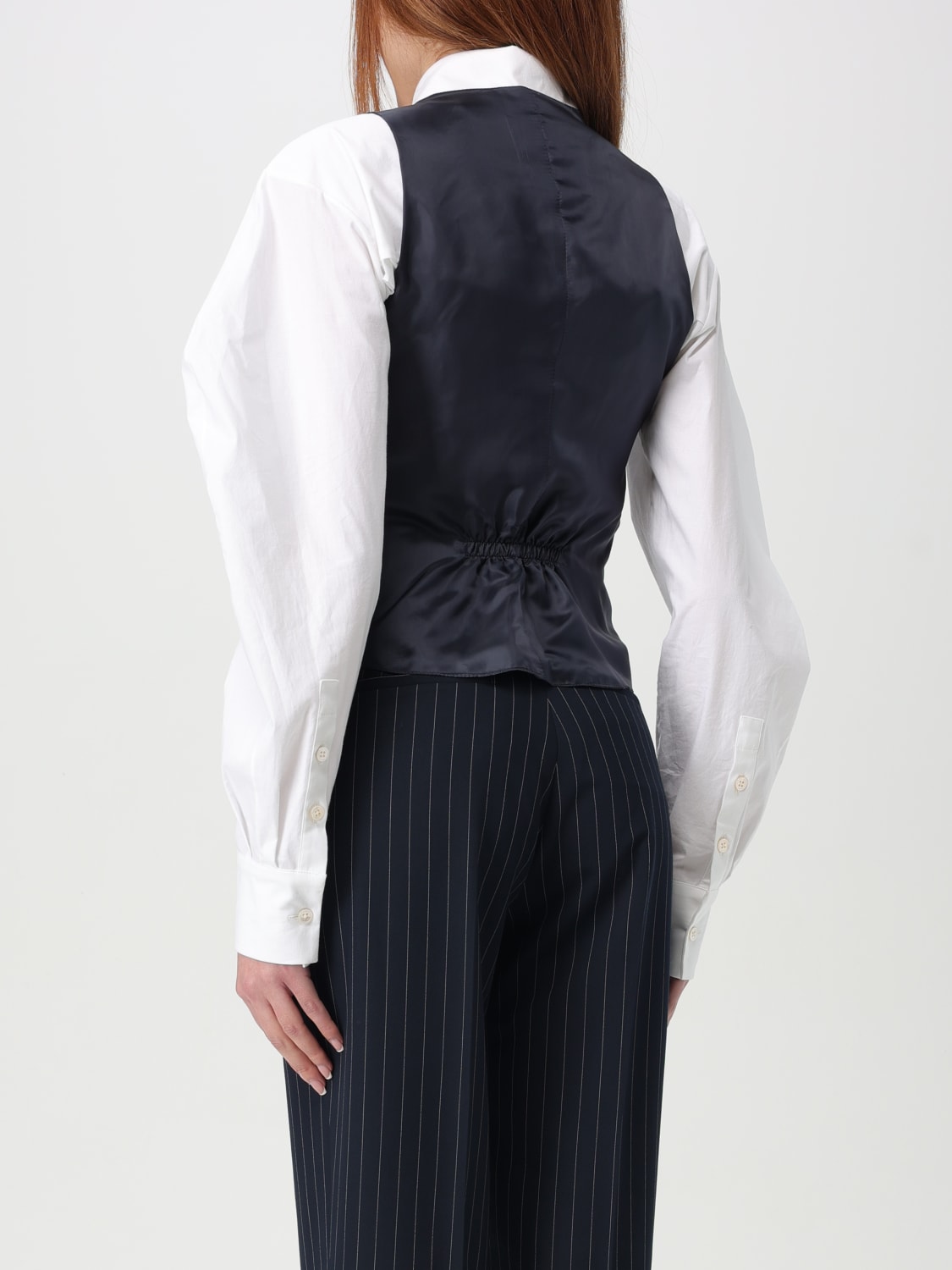 アウターその他 TAGLIATORE Woman Waistcoat Blue GISELLEM50006 B1107 TAGLIATORE: Jacket woman - Blue | Tagliatore waistcoat