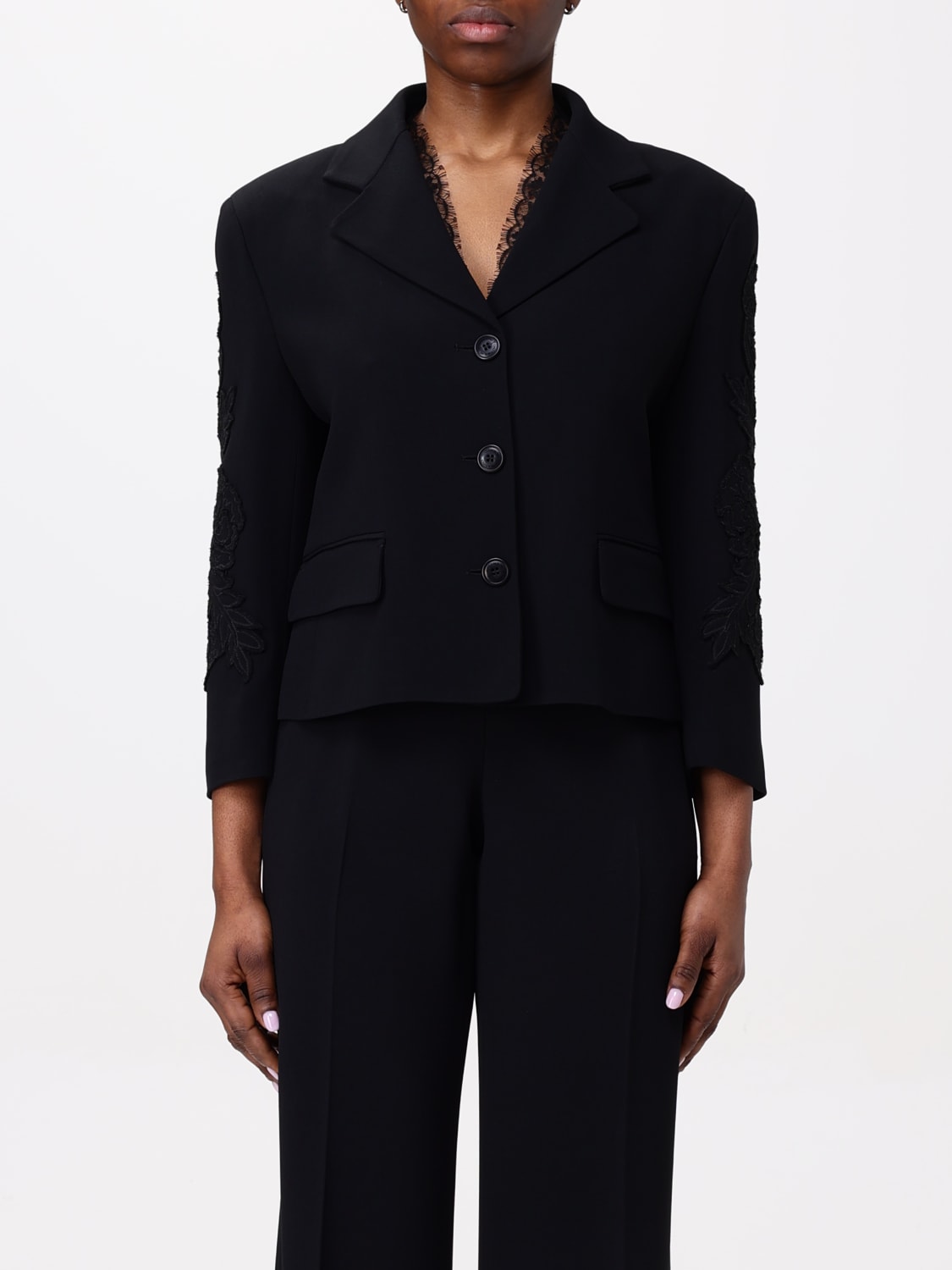 アウターその他 ERMANNO SCERVINO Woman Blazer Black D466I331IILM 95708 ERMANNO SCERVINO: Blazer woman - Black | Ermanno Scervino