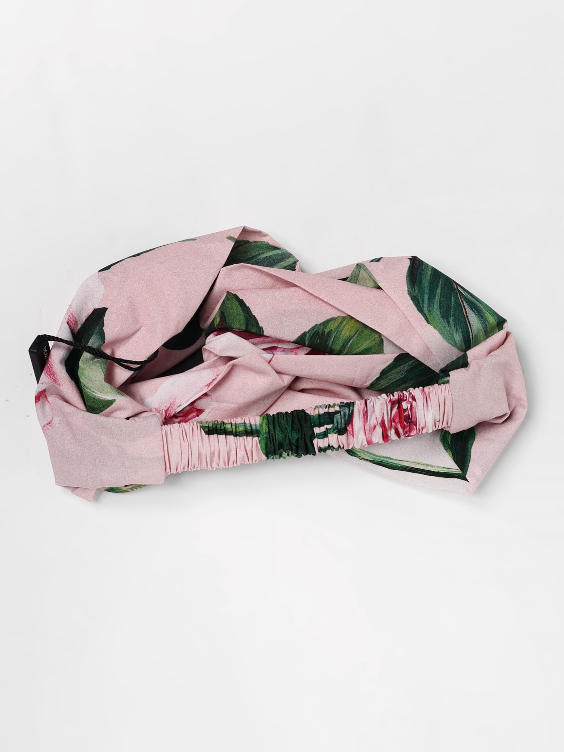 DOLCE & GABBANA FERMACAPELLI: Fascia con stampa rose Dolce & Gabbana, Rosa - Img 2