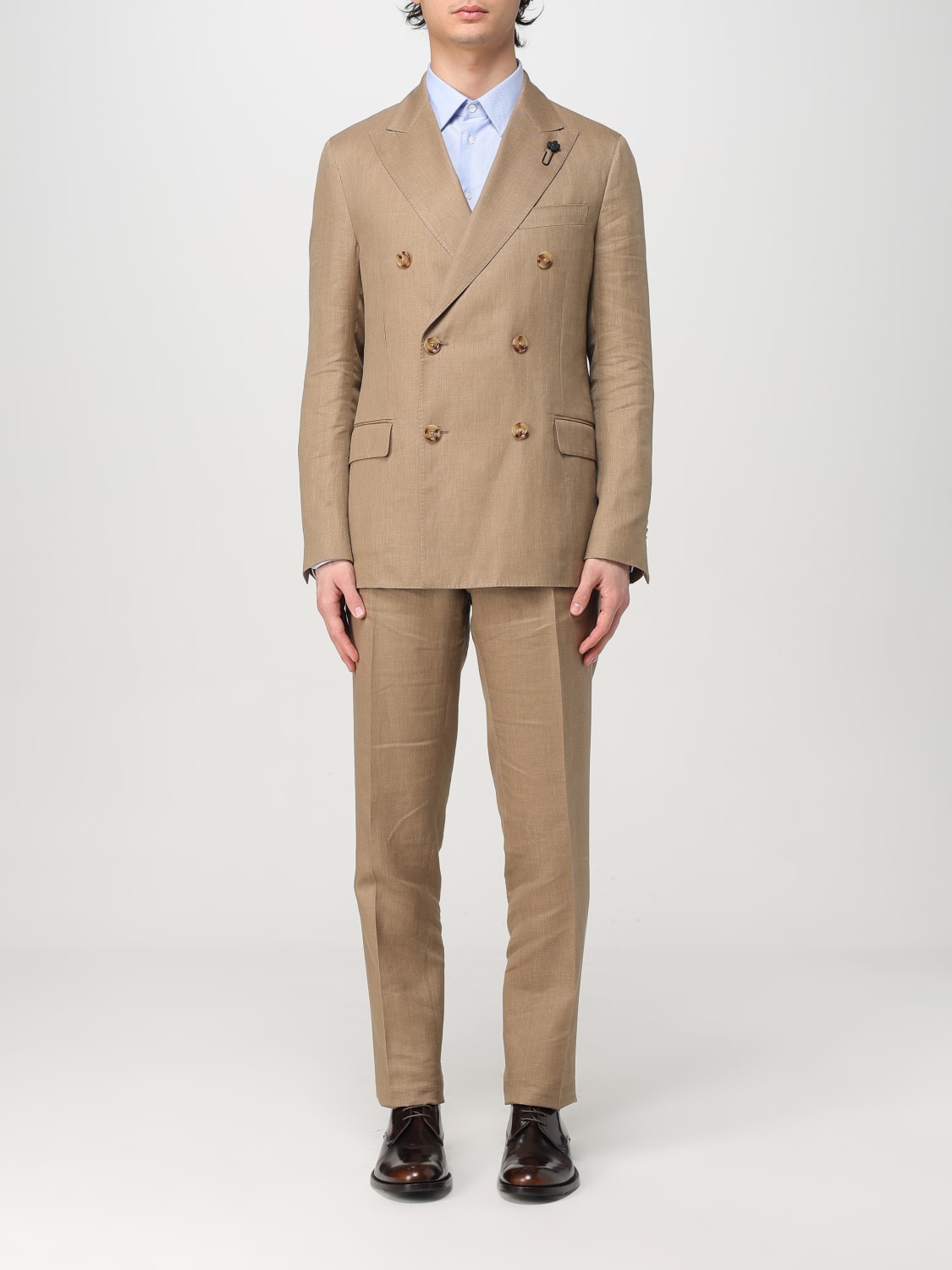 LARDINI SUIT: Suit men Lardini, Brown - Img 1