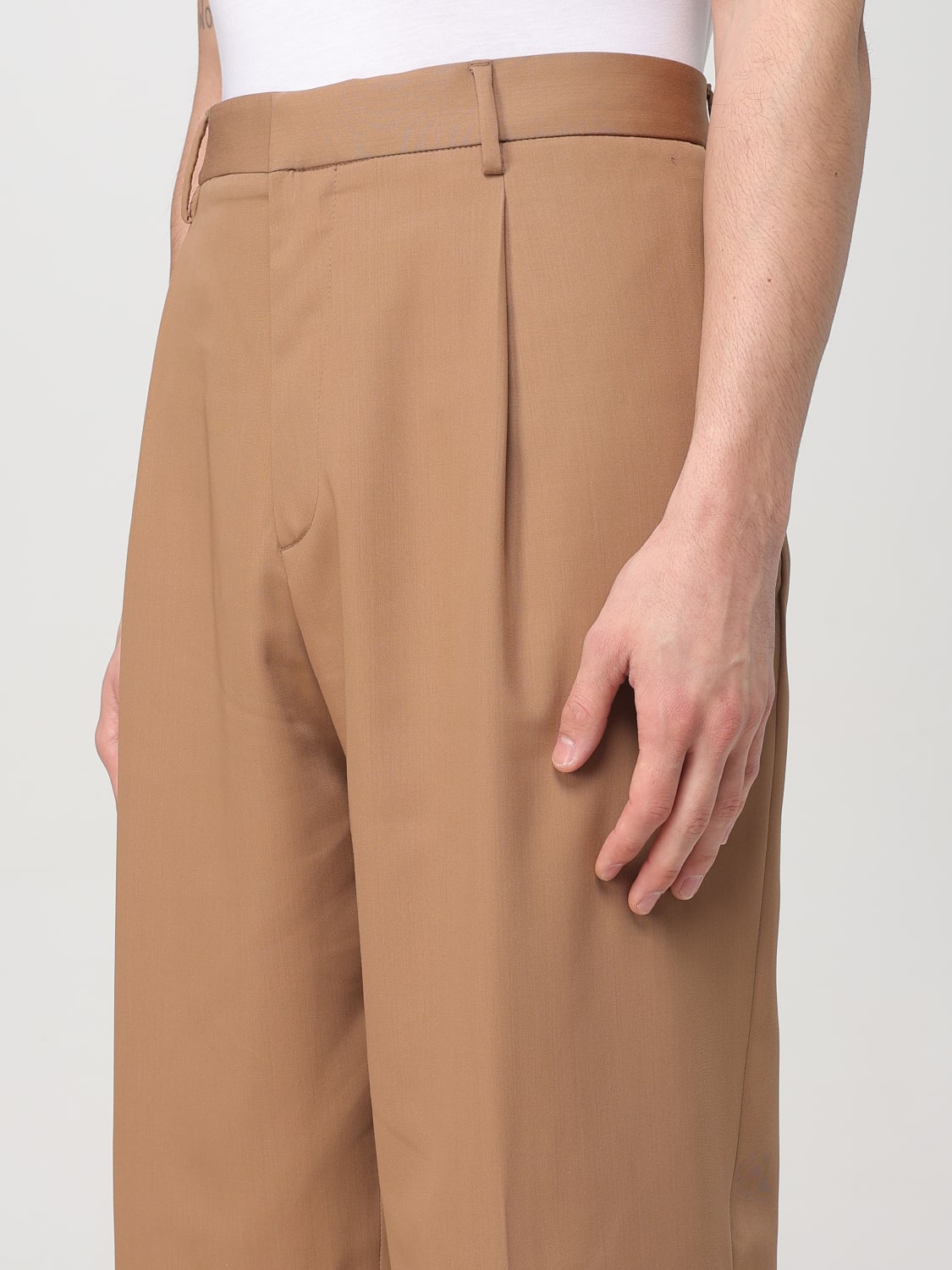 LARDINI パンツ: パンツ メンズ Lardini, ブラウン - Img 4