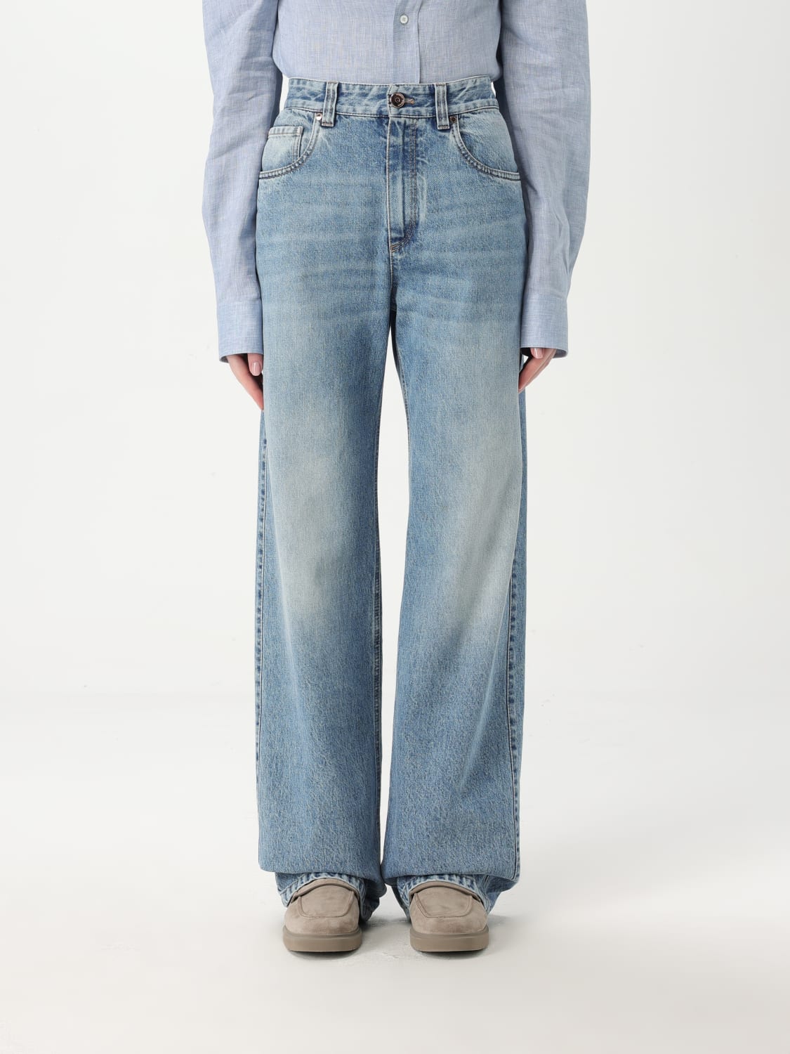 BRUNELLO CUCINELLI: Jeans woman - Blue | Brunello Cucinelli
