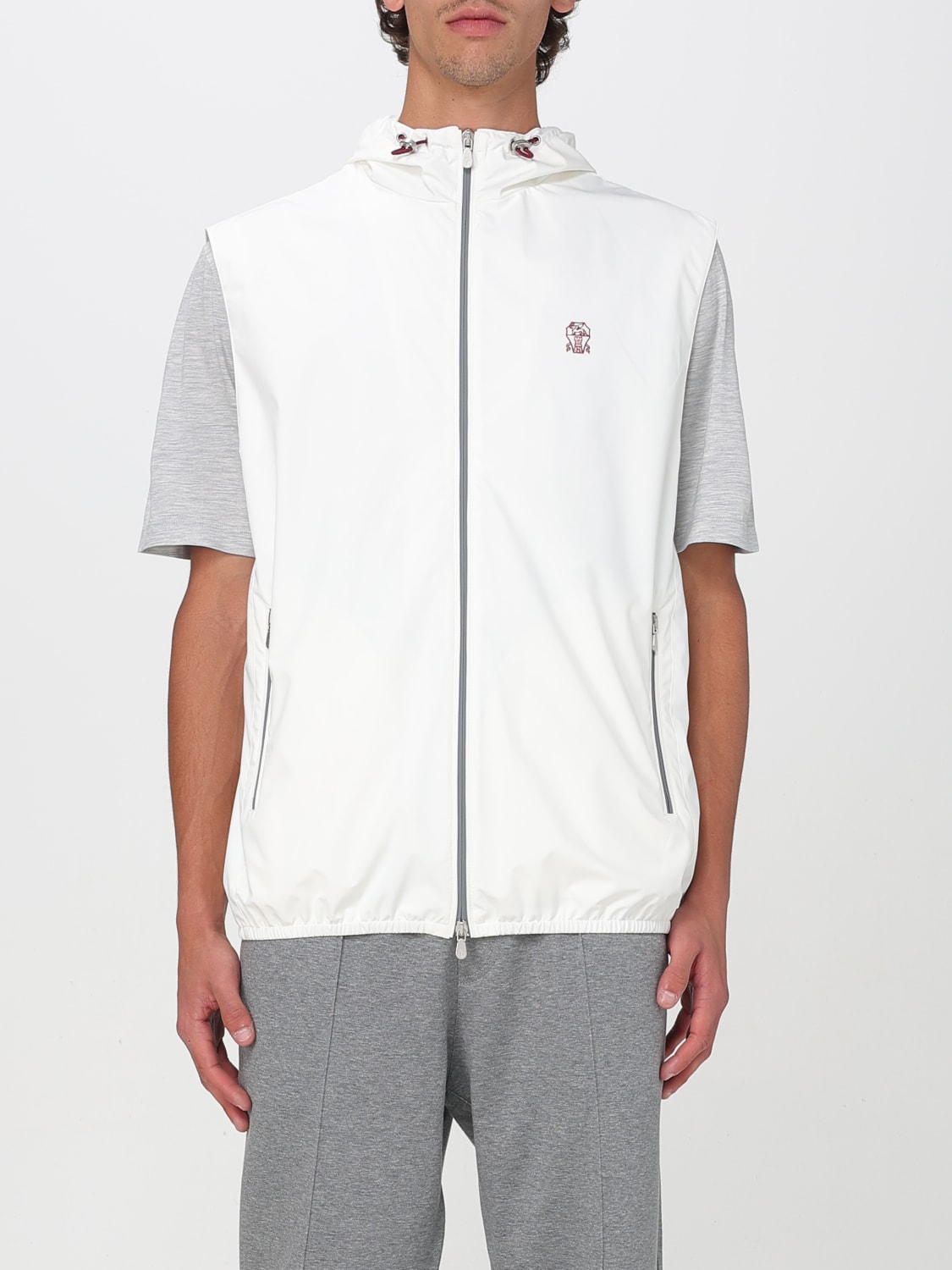 BRUNELLO CUCINELLI SUIT VEST: Jacket men Brunello Cucinelli, White - Img 1