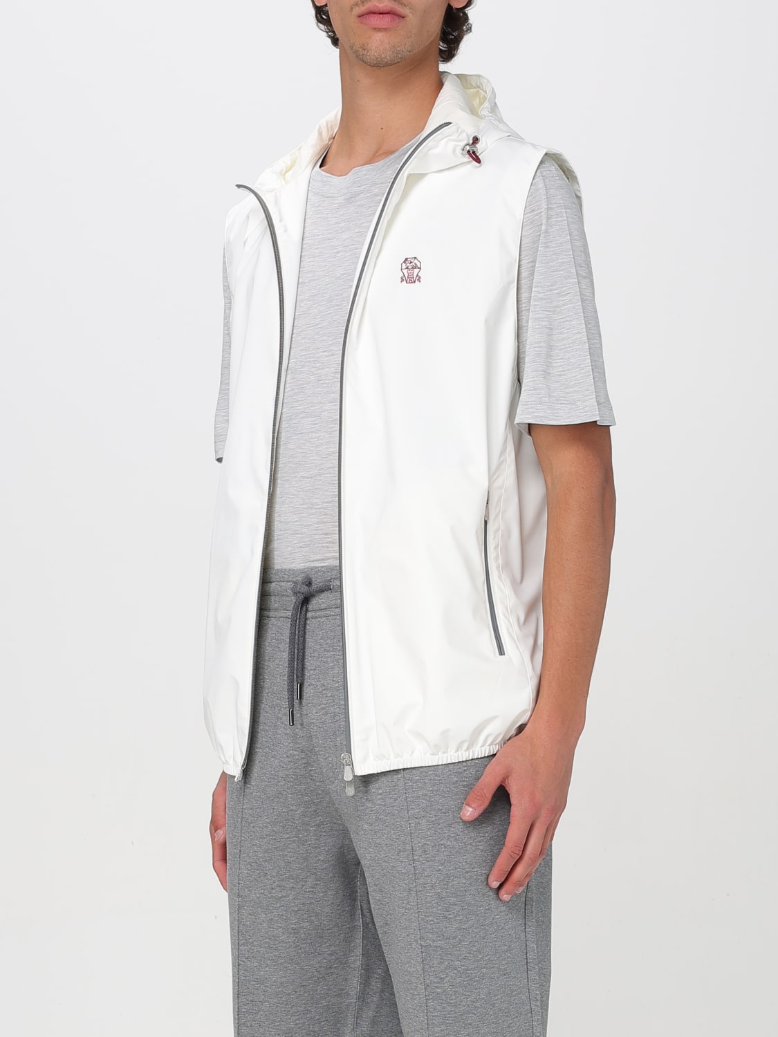 BRUNELLO CUCINELLI SUIT VEST: Jacket men Brunello Cucinelli, White - Img 4