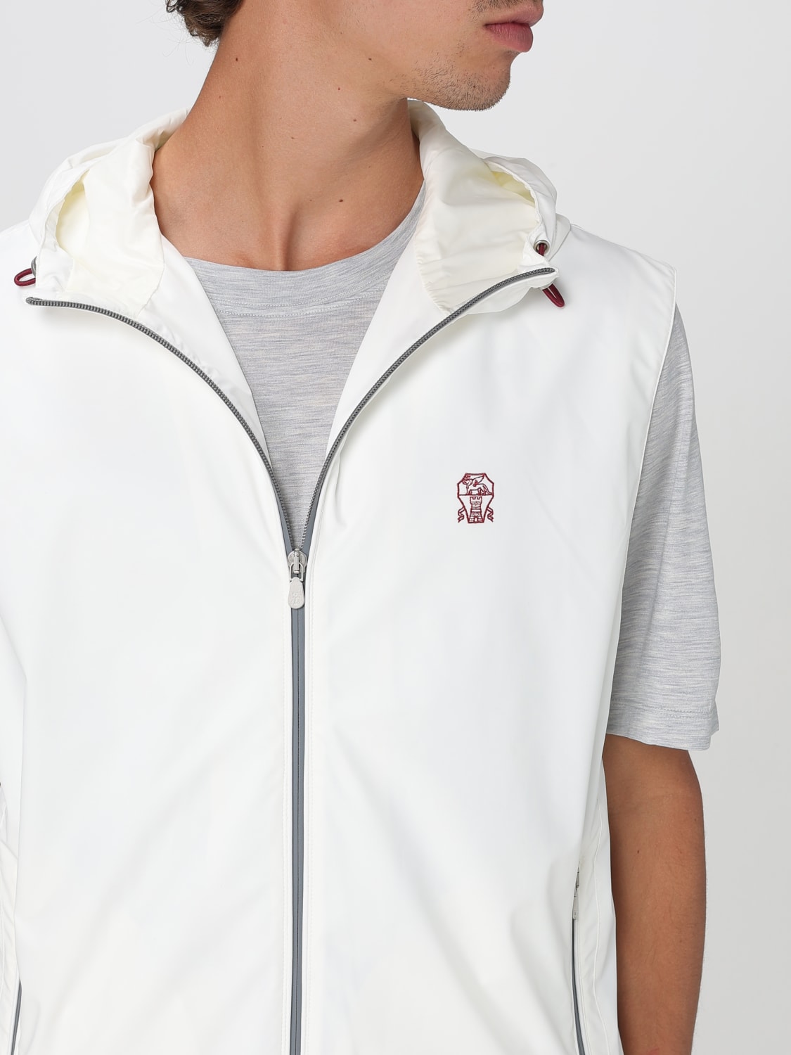 BRUNELLO CUCINELLI SUIT VEST: Jacket men Brunello Cucinelli, White - Img 5