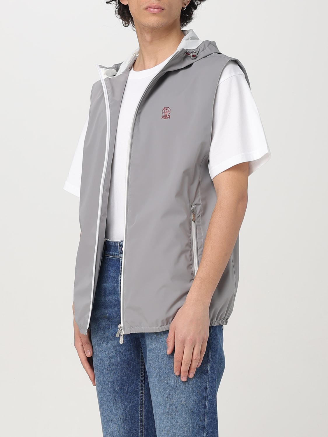 BRUNELLO CUCINELLI: Jacket men - Grey | Brunello Cucinelli