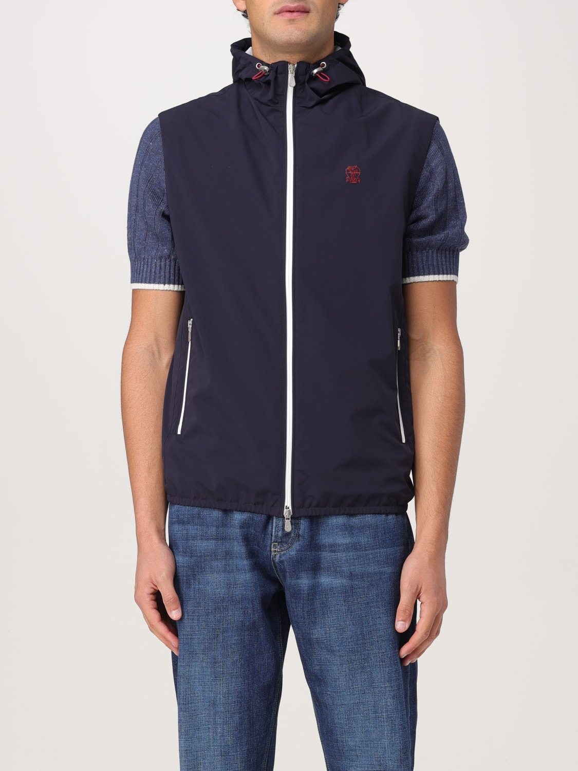 BRUNELLO CUCINELLI SUIT VEST: Jacket men Brunello Cucinelli, Navy - Img 1
