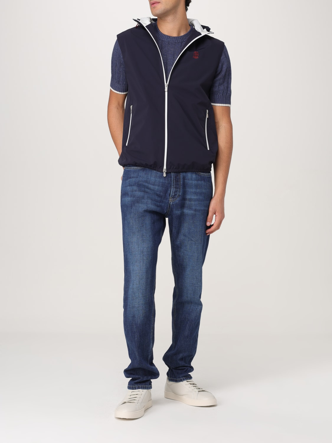 BRUNELLO CUCINELLI SUIT VEST: Jacket men Brunello Cucinelli, Navy - Img 2