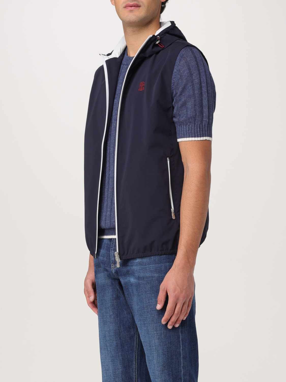 BRUNELLO CUCINELLI SUIT VEST: Jacket men Brunello Cucinelli, Navy - Img 4