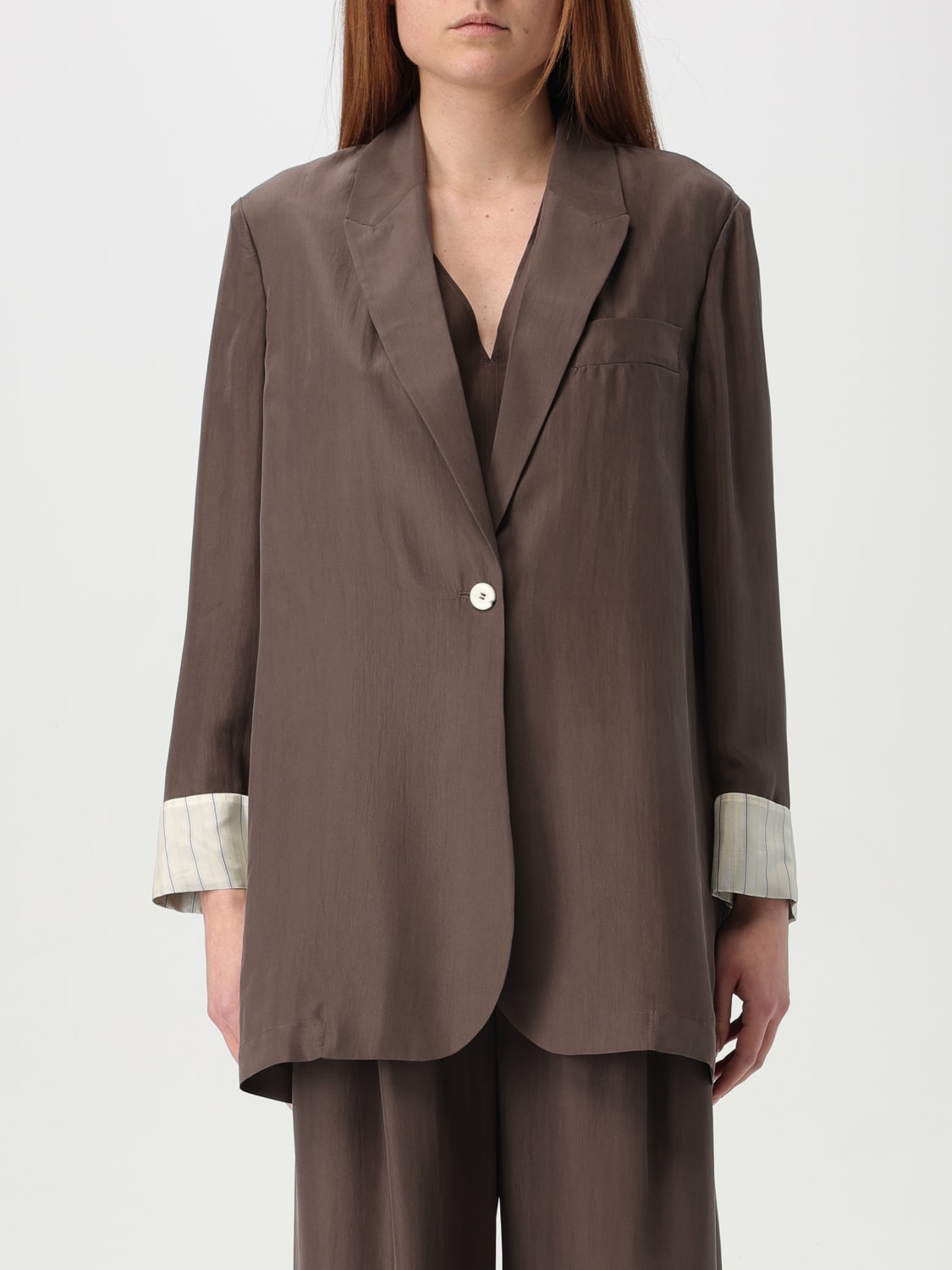 アウターその他 ALYSI Woman Blazer Beige 105829P5042 TE ALYSI: Blazer woman - Beige | Alysi blazer 105829P5042