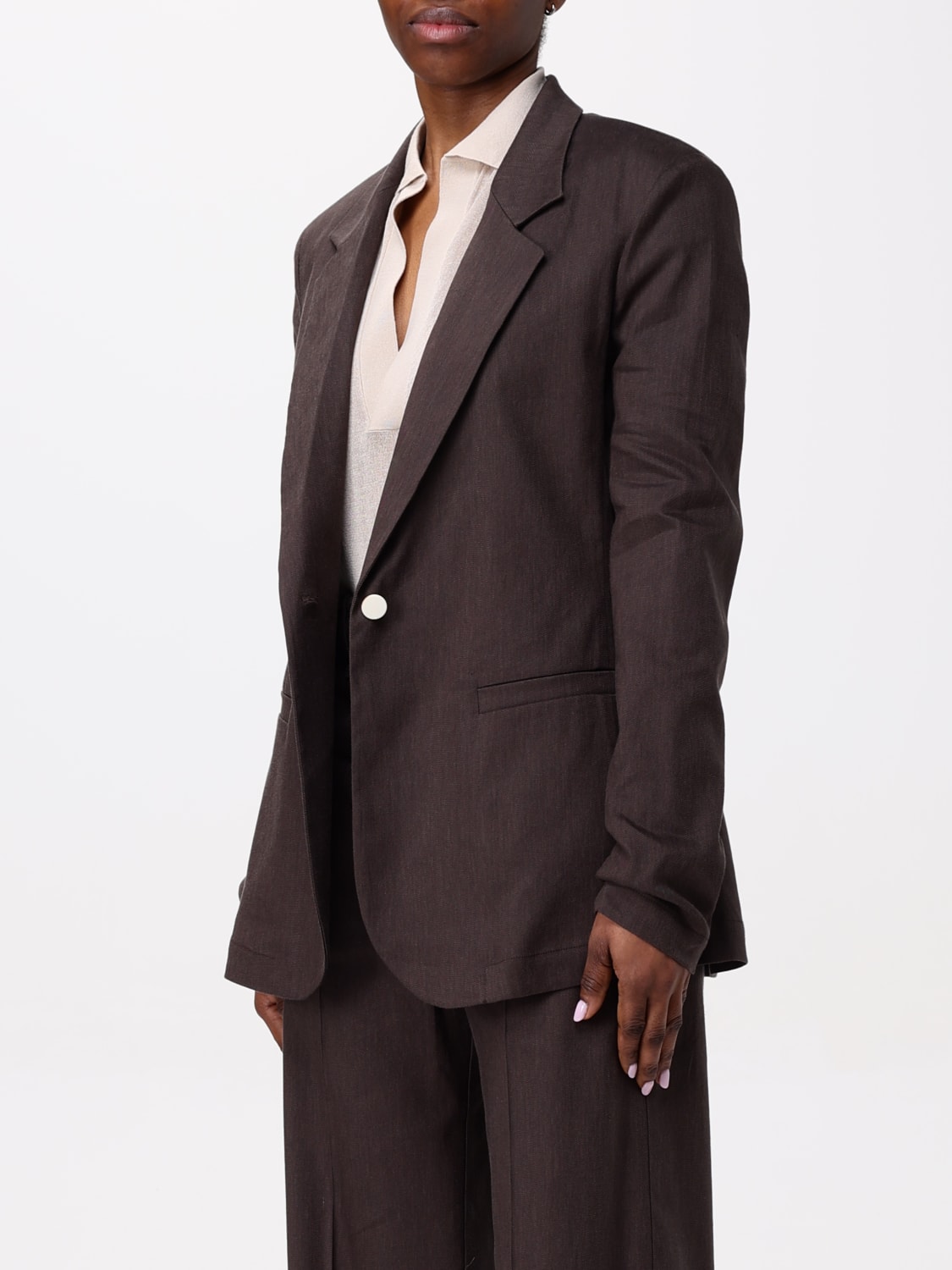 アウターその他 ALYSI Woman Blazer Brown 105811P5044 CHOCO ALYSI: Blazer woman - Brown | Alysi blazer 105811P5044