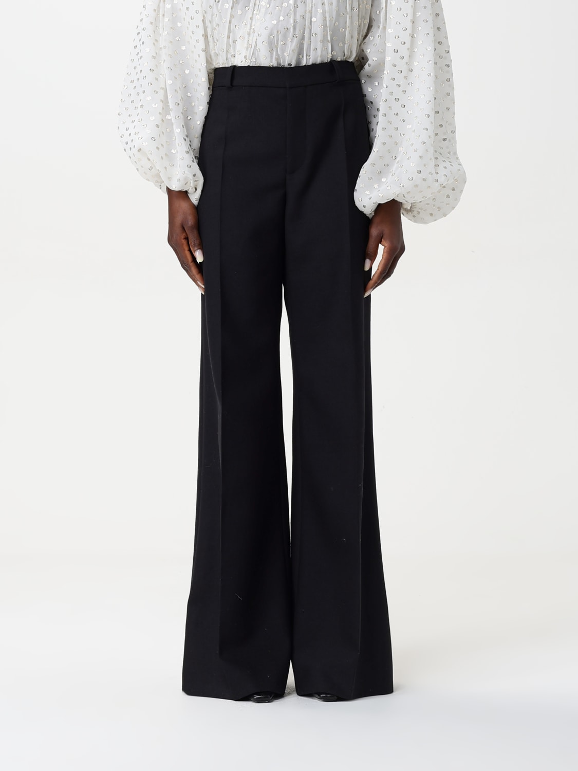 パンツ CHLOE Women Straight Pants CH25SPA06299 001 BLACK CHLOÉ: Pants woman - Black | Chloé pants CH25SPA06299 online