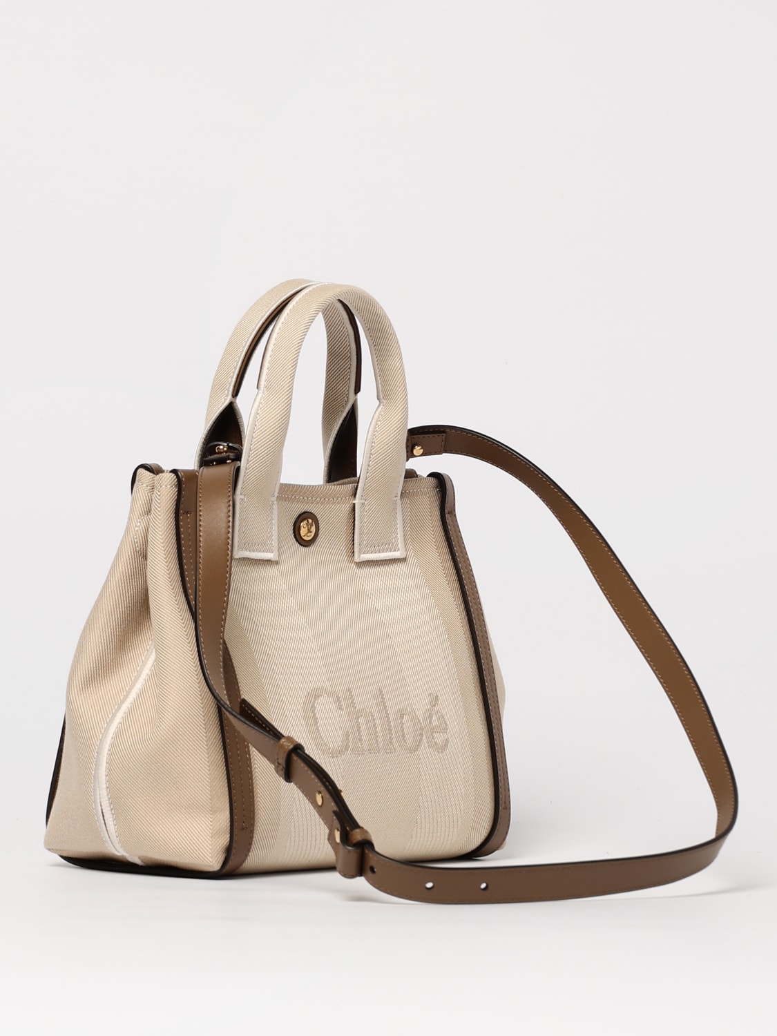 【Chloe】CARRY◆CHC25SS910O65 Chloé Carry Tote Bag In Canvas in Kohl brown | Chloé US