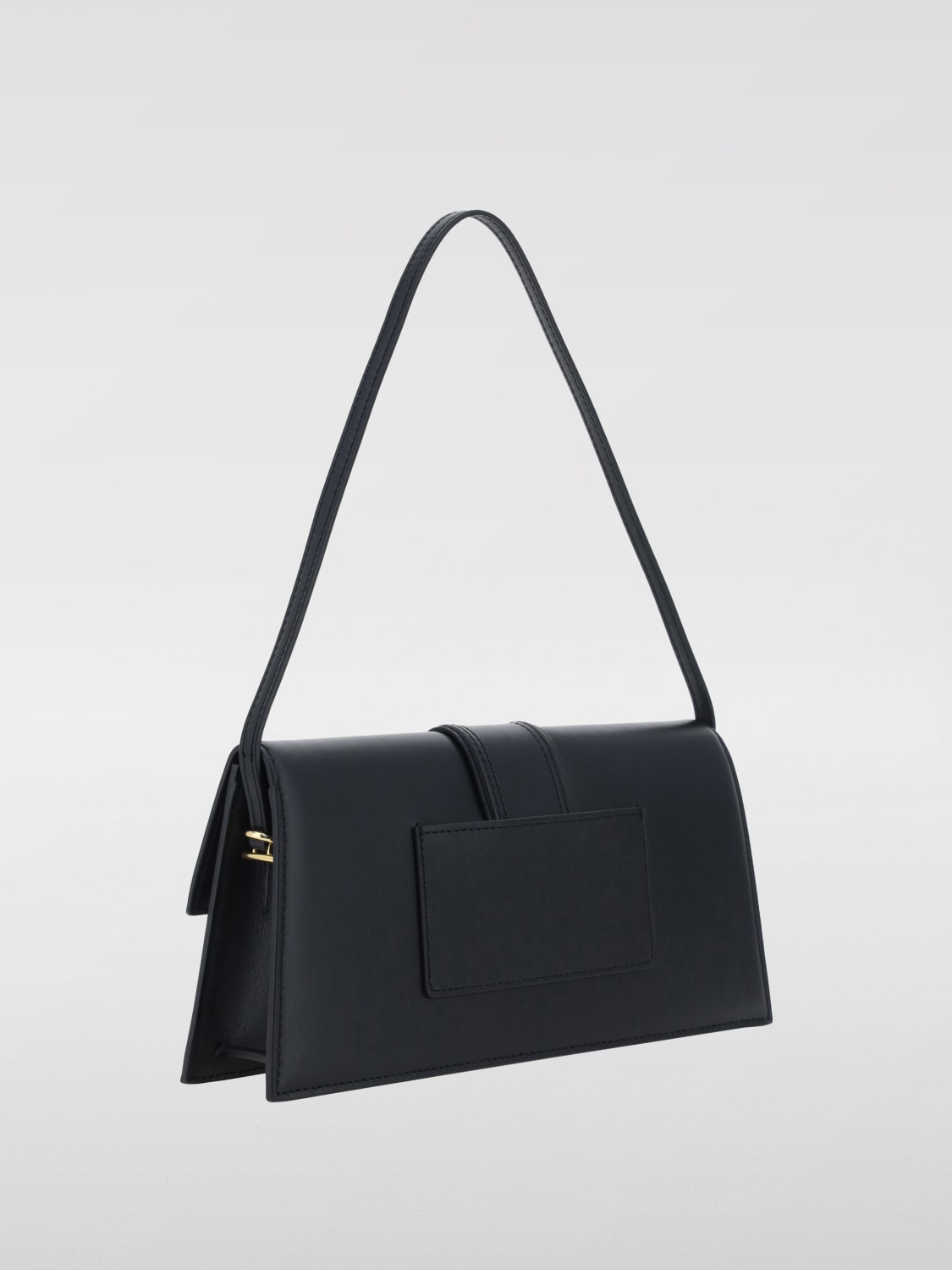 JACQUEMUS BORSA A SPALLA: Borsa Le Bambino Long Jacquemus in pelle , Nero - Img 3