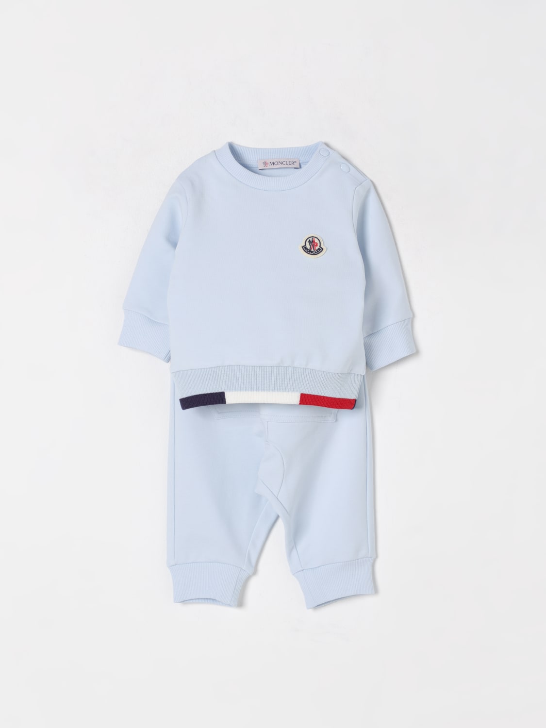 MONCLER JUMPSUIT: Romper kids Moncler, Blue - Img 1