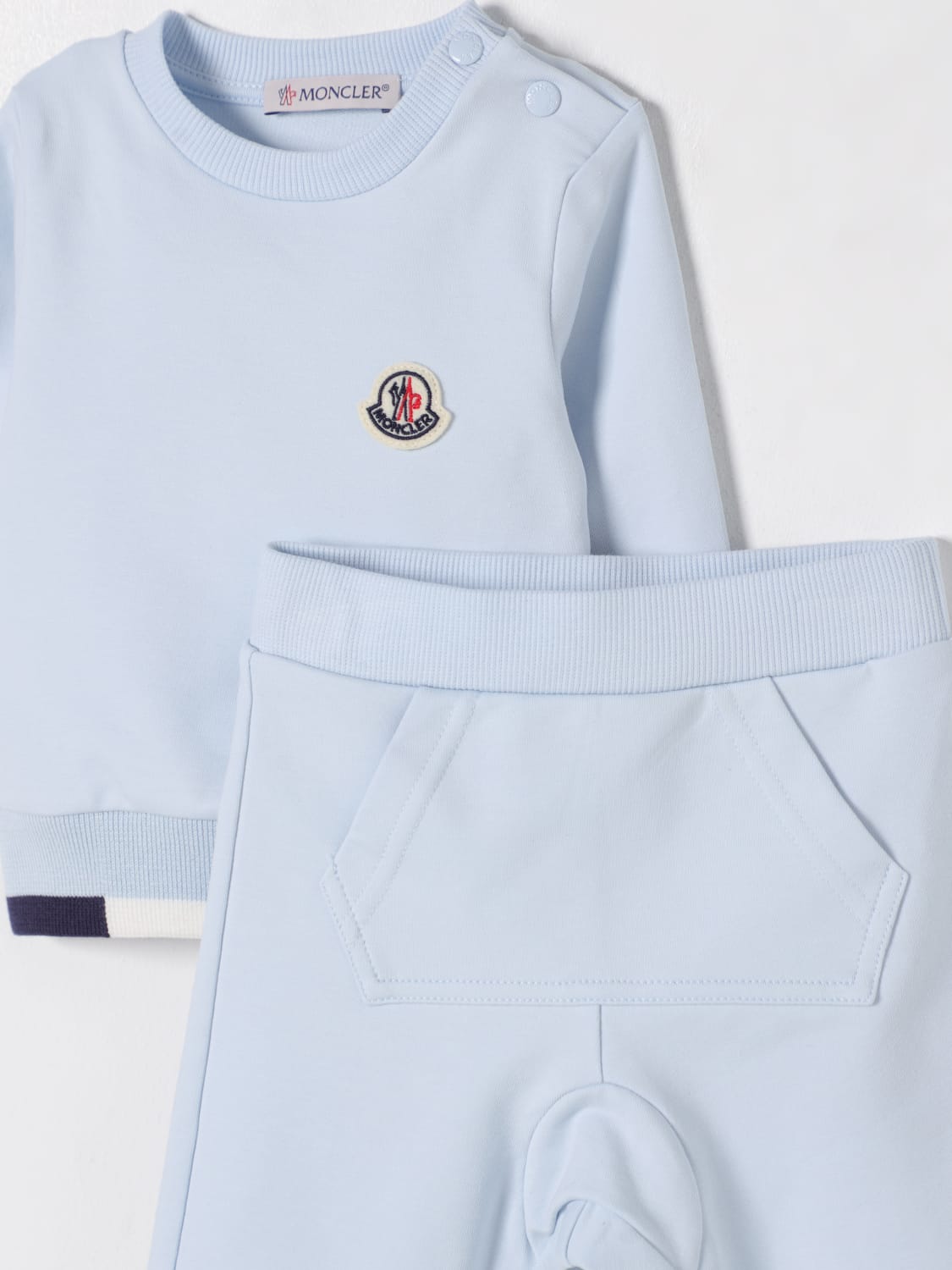 MONCLER JUMPSUIT: Romper kids Moncler, Blue - Img 3
