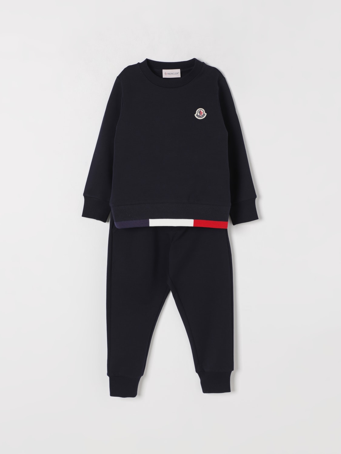 MONCLER JUMPSUIT: Romper kids Moncler, Blue - Img 1