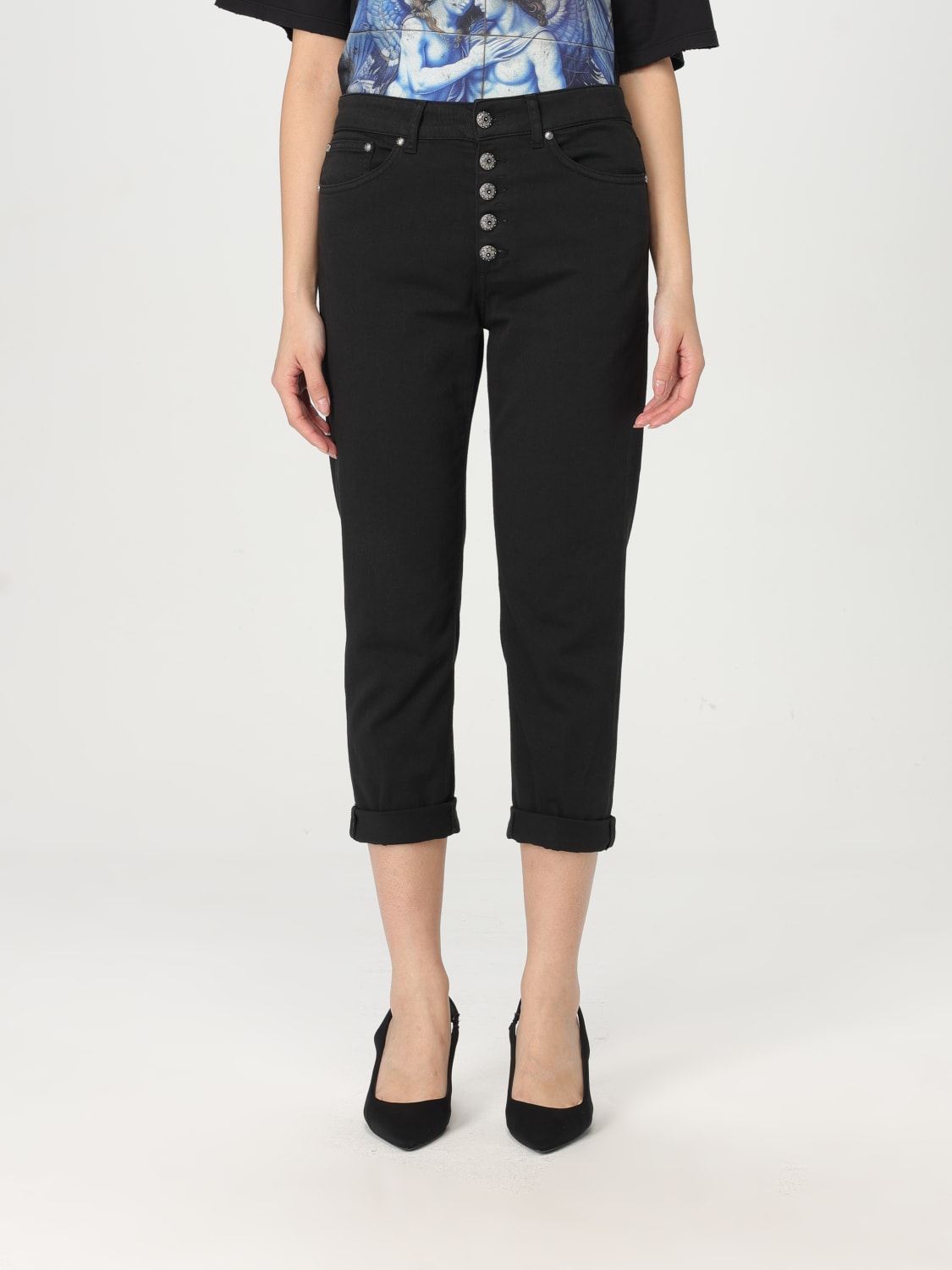 DONDUP 牛仔裤: 牛仔裤 女士 Dondup, 黑色 - Img 1