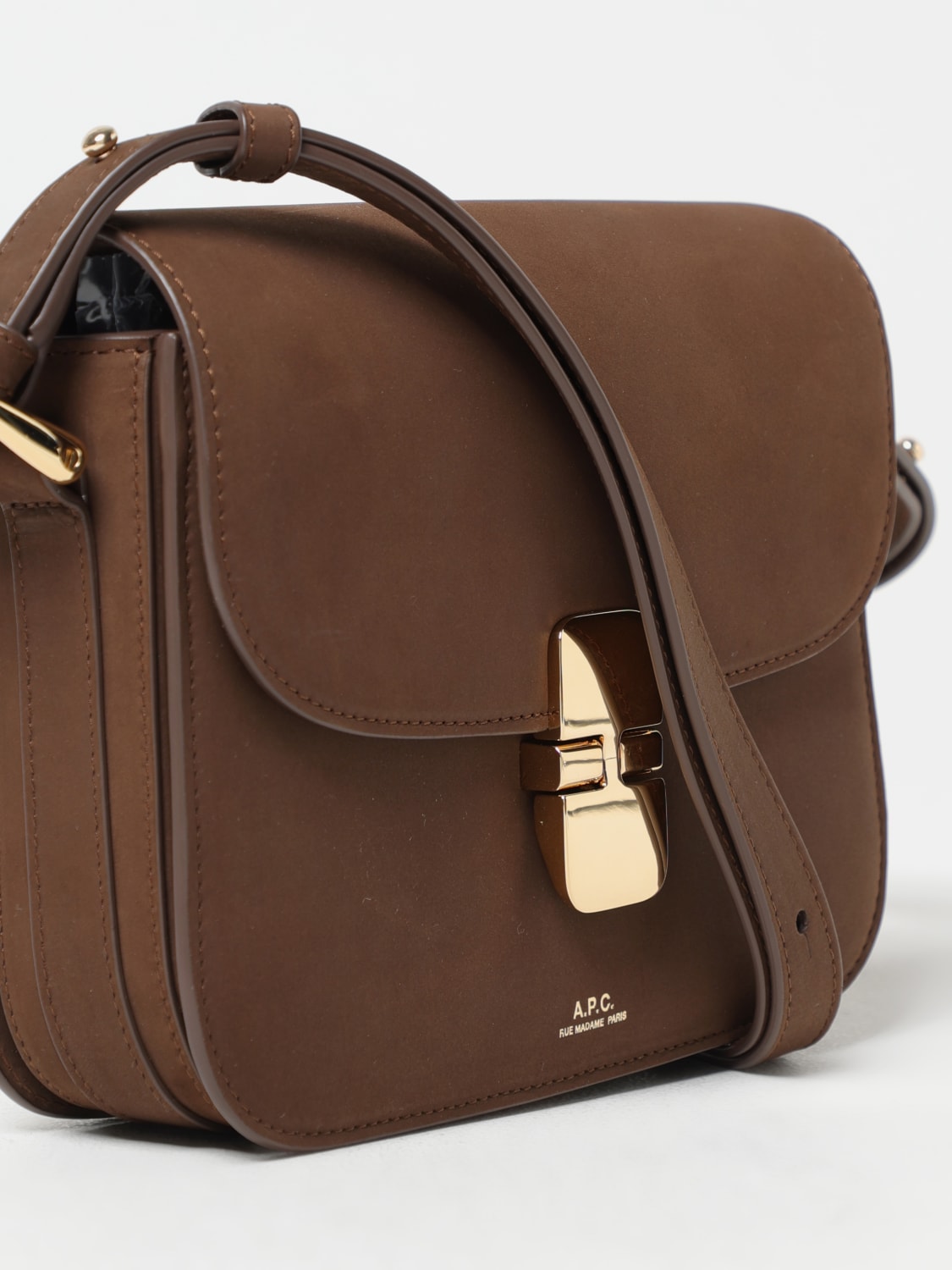 A.P.C.: Crossbody bags woman - Brown | A.P.C. mini bag