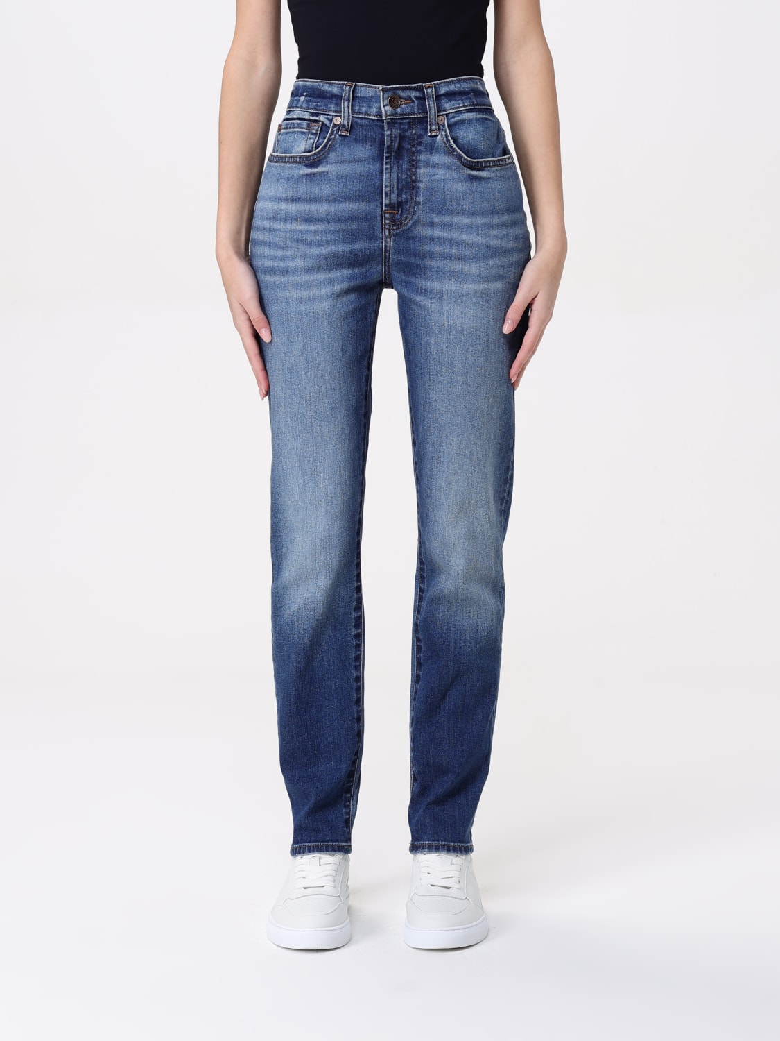 デニム・ジーパン 7 FOR ALL MANKIND Women Denim Pants JSDT44A0GVMID BLUE Blue 7 FOR ALL MANKIND: Pants woman - Denim | 7 For All Mankind