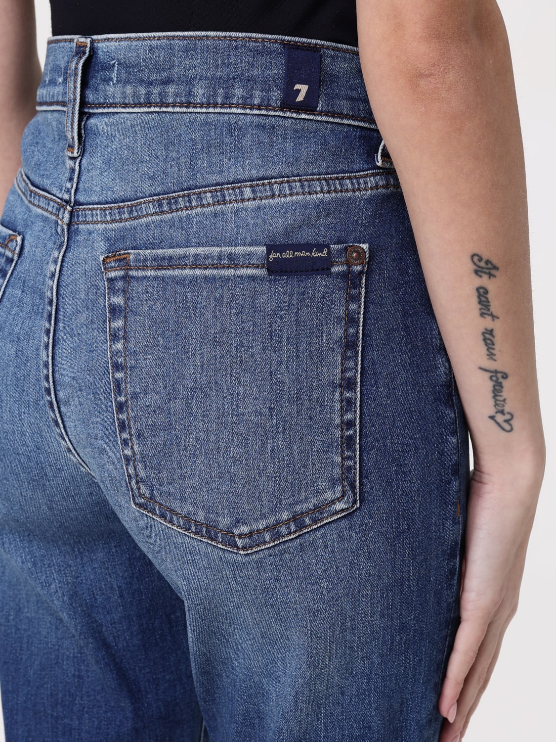 デニム・ジーパン 7 FOR ALL MANKIND Women Denim Pants JSDT44A0GV MID BLUE Navy Women's Jeans: Designer Denim for Women | 7 For All Mankind