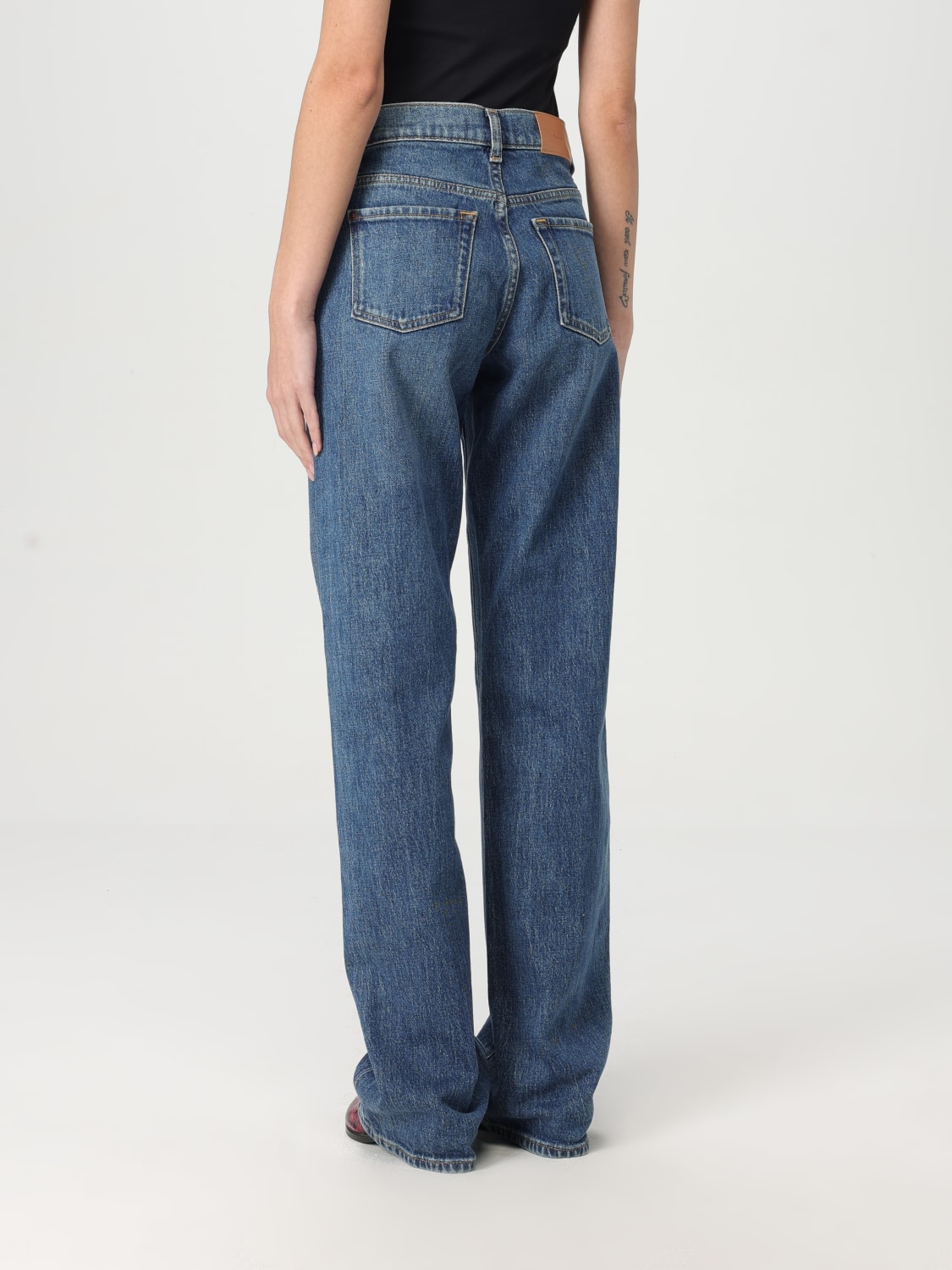 デニム・ジーパン 7 FOR ALL MANKIND Women Denim Pants JSSTC100MODARK BLUE Blue 7 For All Mankind Women's Cropped Jo Jeans, Slim Illusion