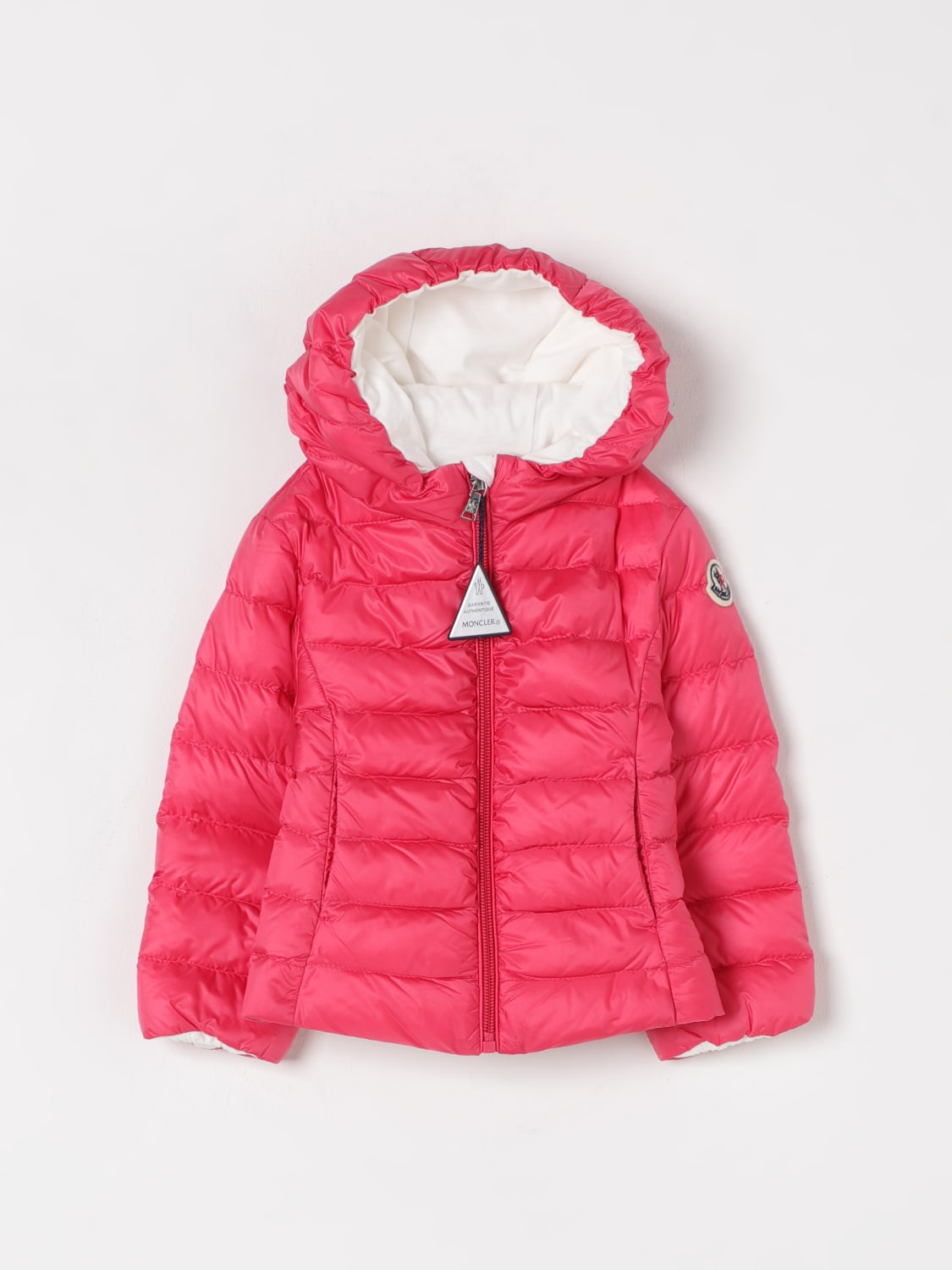 MONCLER GIACCA: Piumino con cappuccio Moncler, Rosa - Img 1